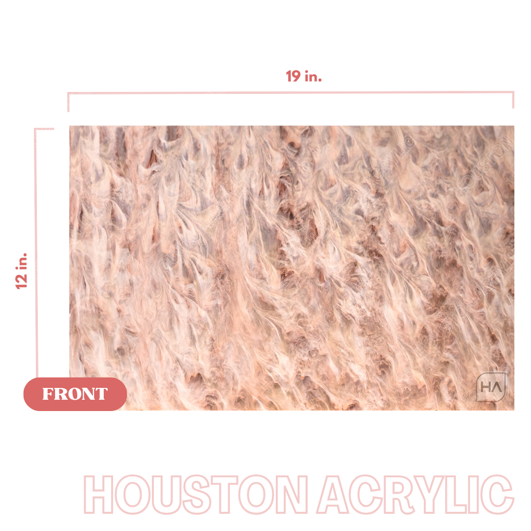1/8" Rose Gold Haze Cast Acrylic Sheet Full Size Sheet View