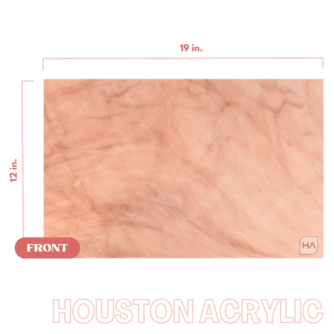 1/8" Rose Quartz Cast Acrylic Sheet Full Size Sheet