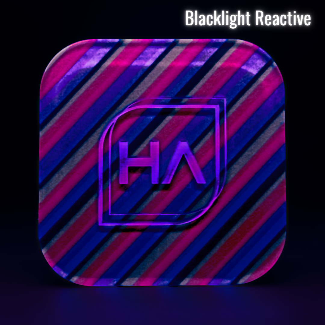 Blacklight reactive 1/8" Rainbow Stripes Cast Acrylic Sheet