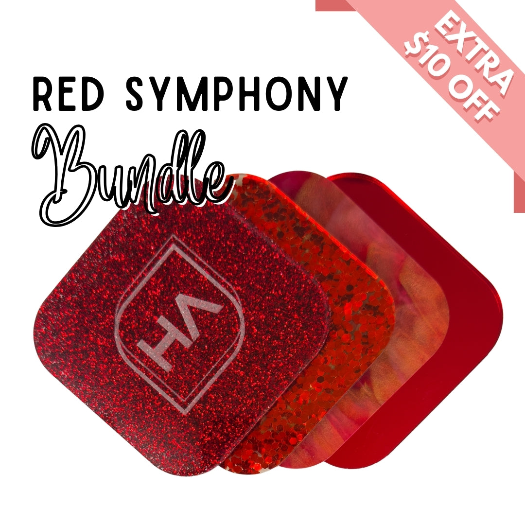 1/8" Red Symphony Acrylic Sheet Bundle