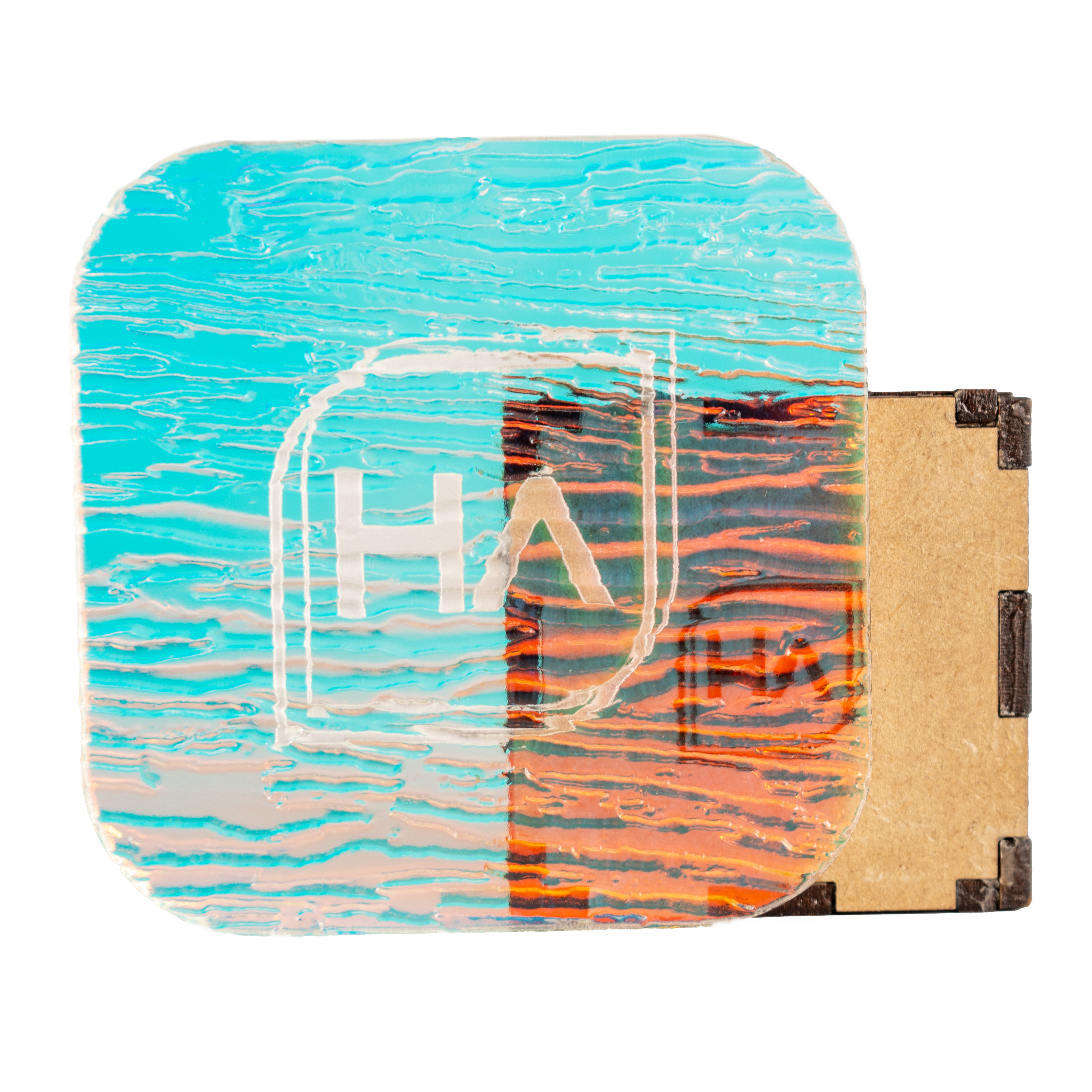1/8" Ridged Textured Iridescent Acrylic Sheet