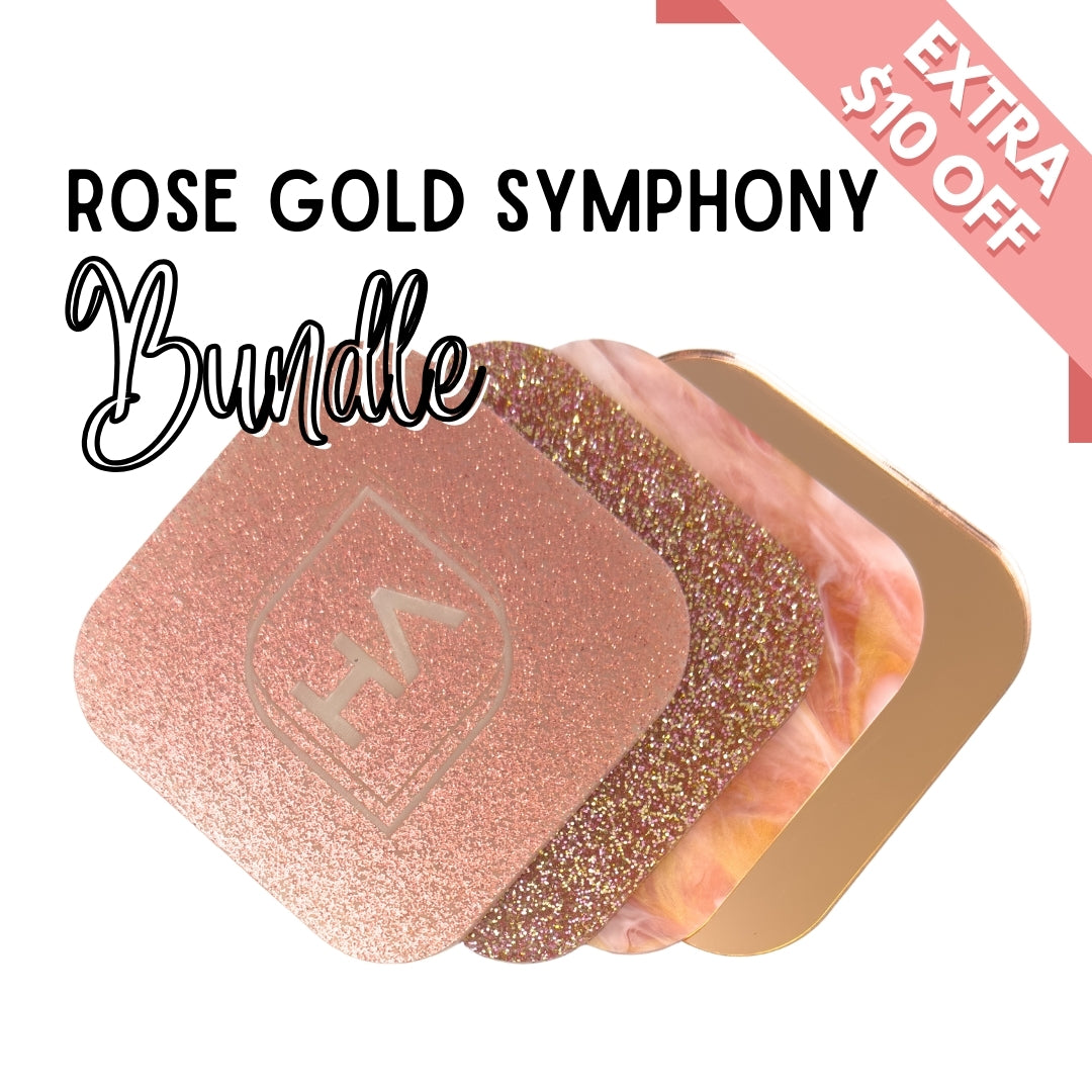 1/8" Rose Gold Symphony Acrylic Sheet Bundle