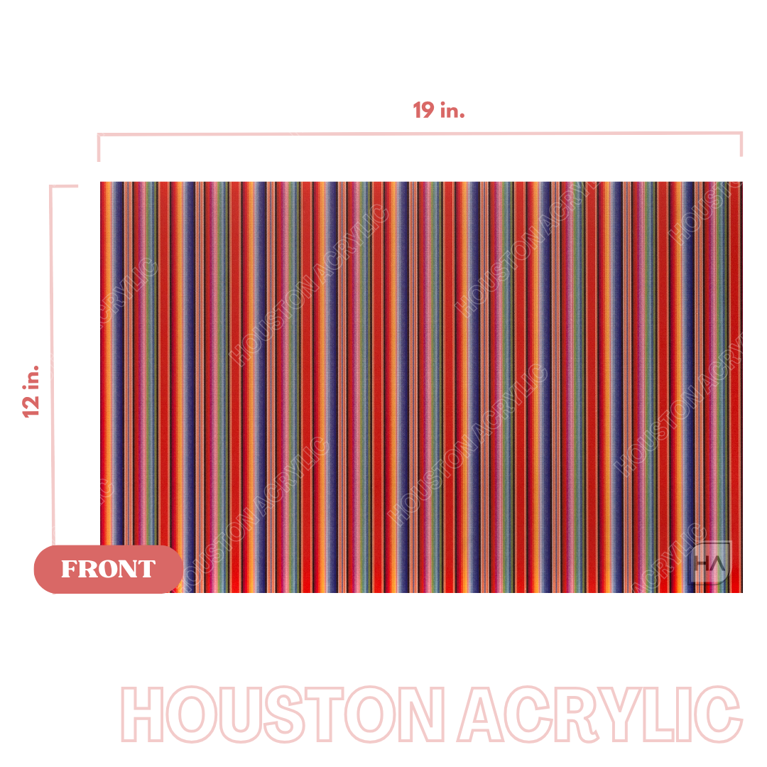 1/8" Serape Blanket MakerPrint Full Size Acrylic Sheet View