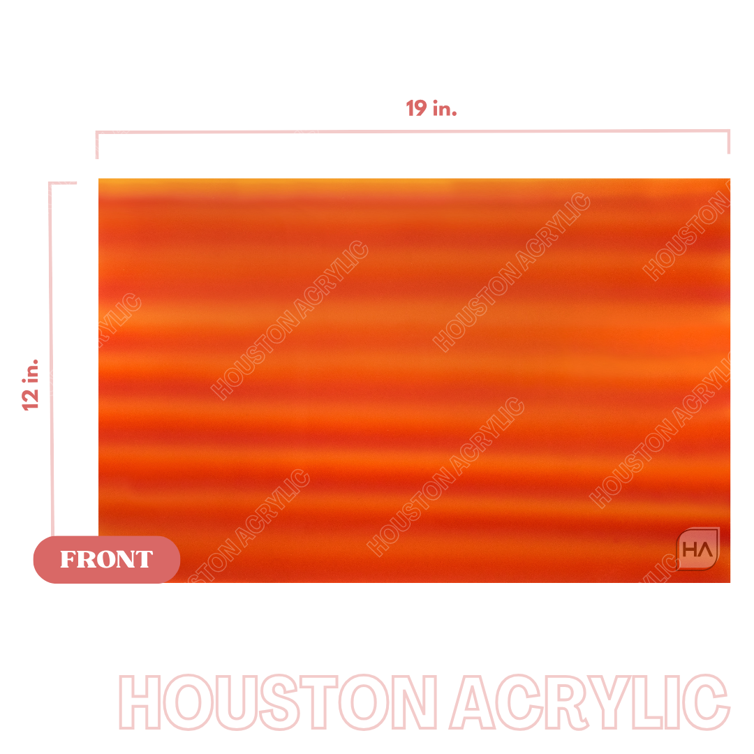 1/8" Sunrise Stripes Cast Acrylic Sheet Full Size Sheet View