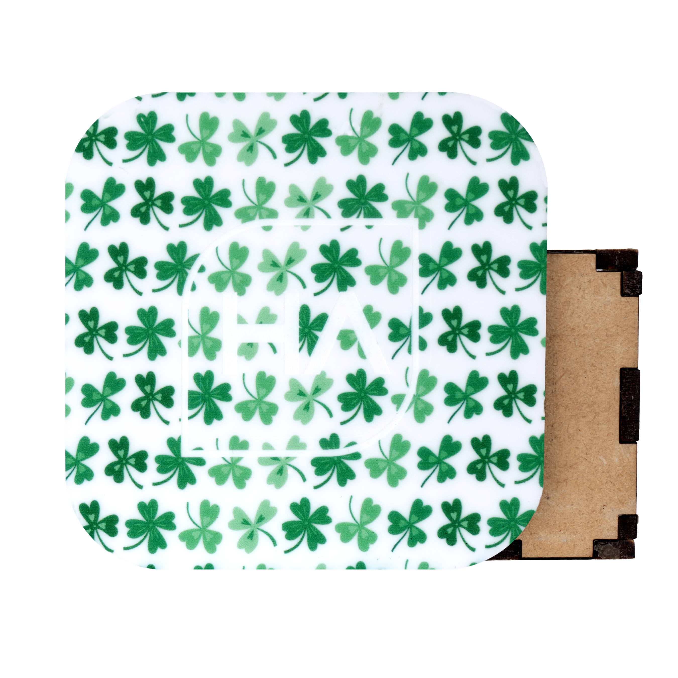 1/8" Scattered Green Clovers MakerPrint
