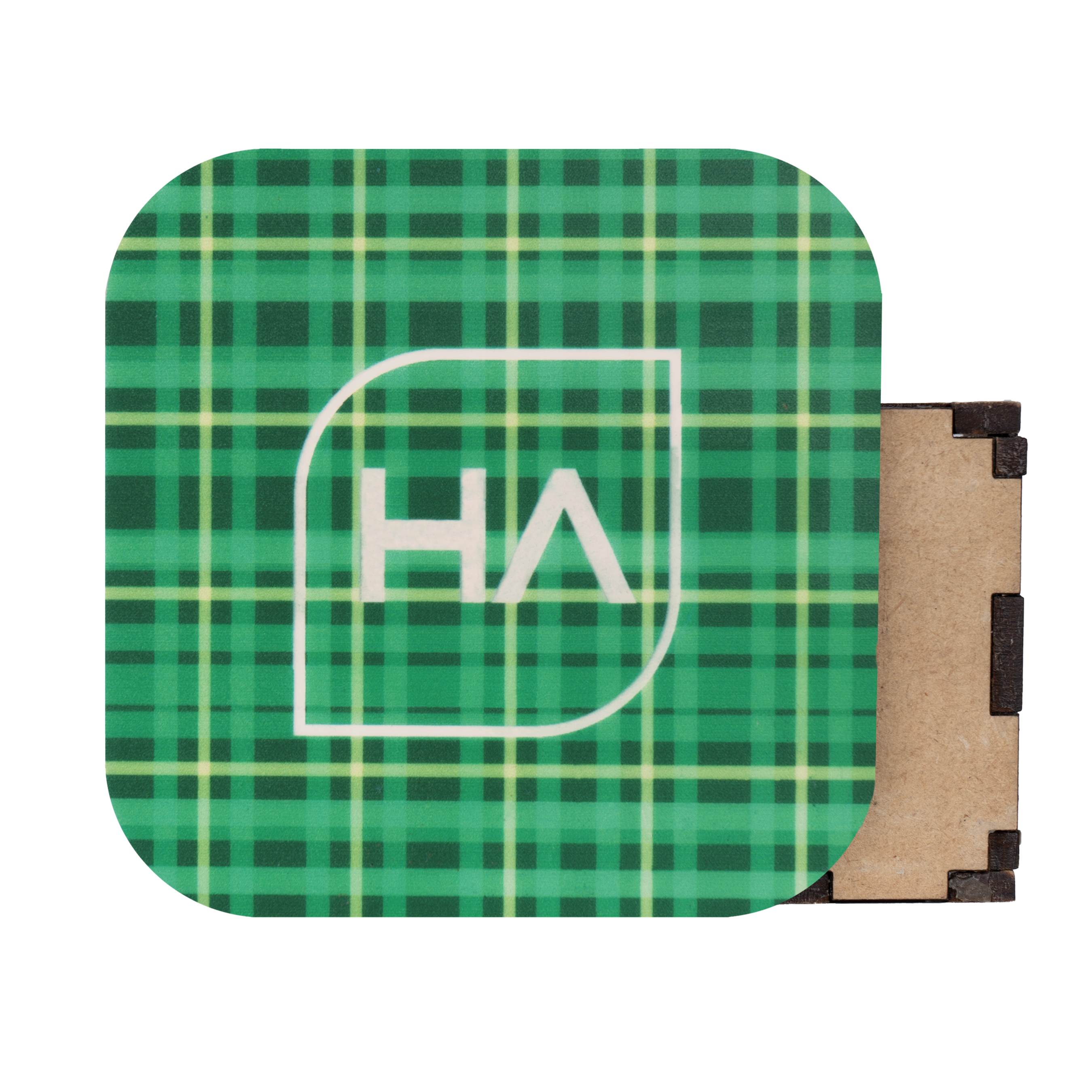 1/8" Shamrock Green Plaid MakerPrint Cast Acrylic Sheet