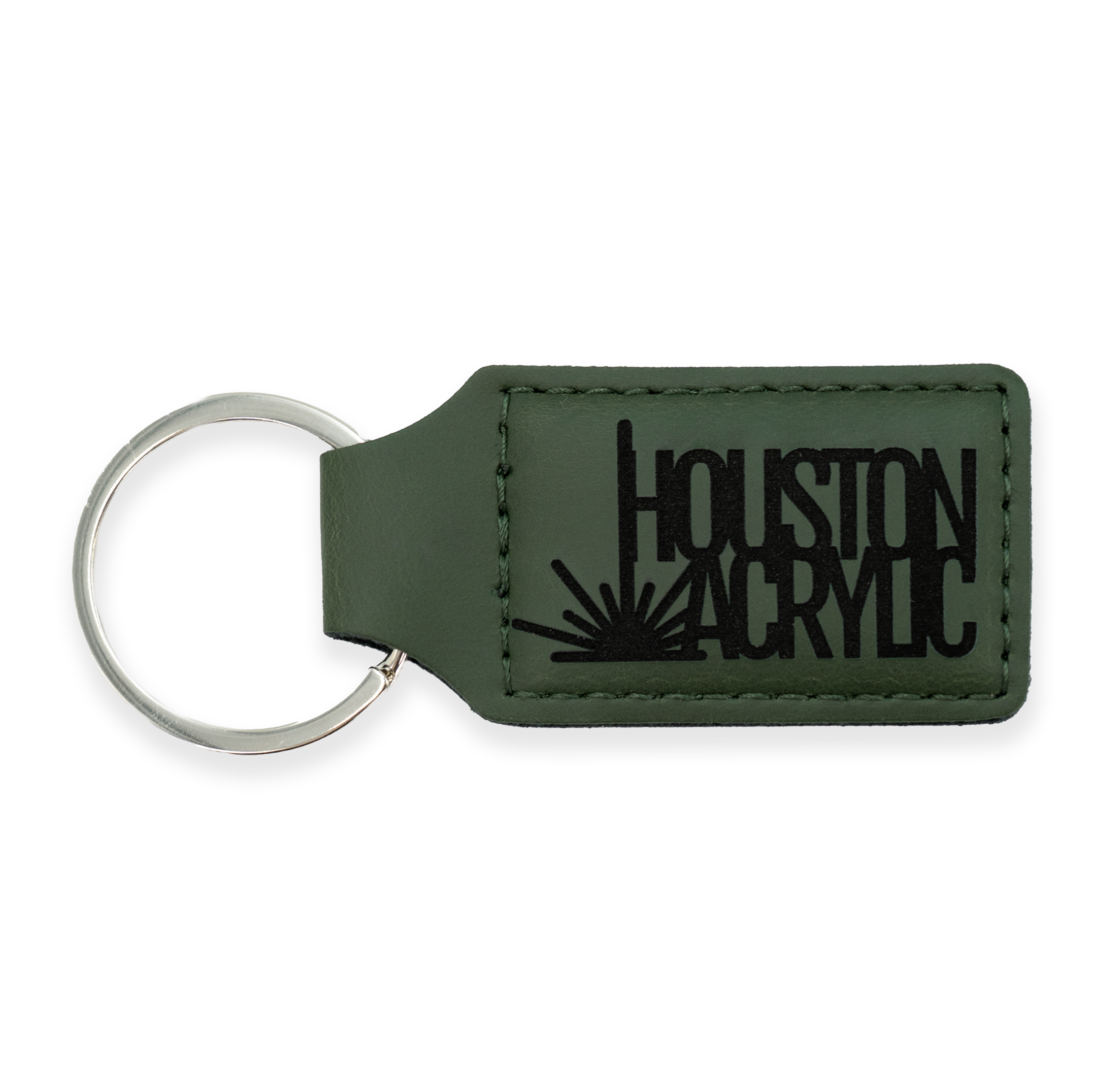 Signature Forest Green/Black MakerLeatherette Keychain