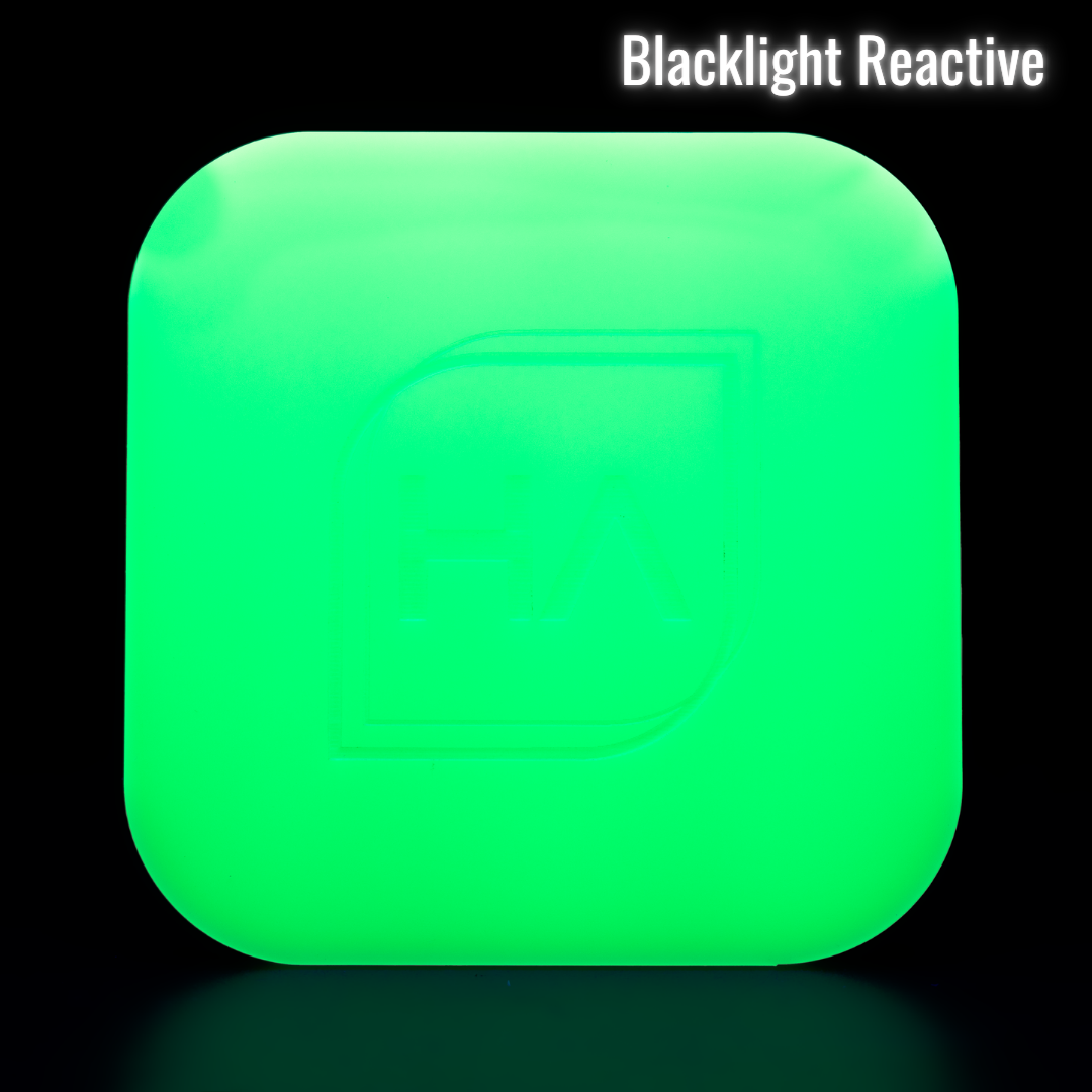 Blacklight reactive 1/8" Softball Citrus Cast Acrylic Sheet