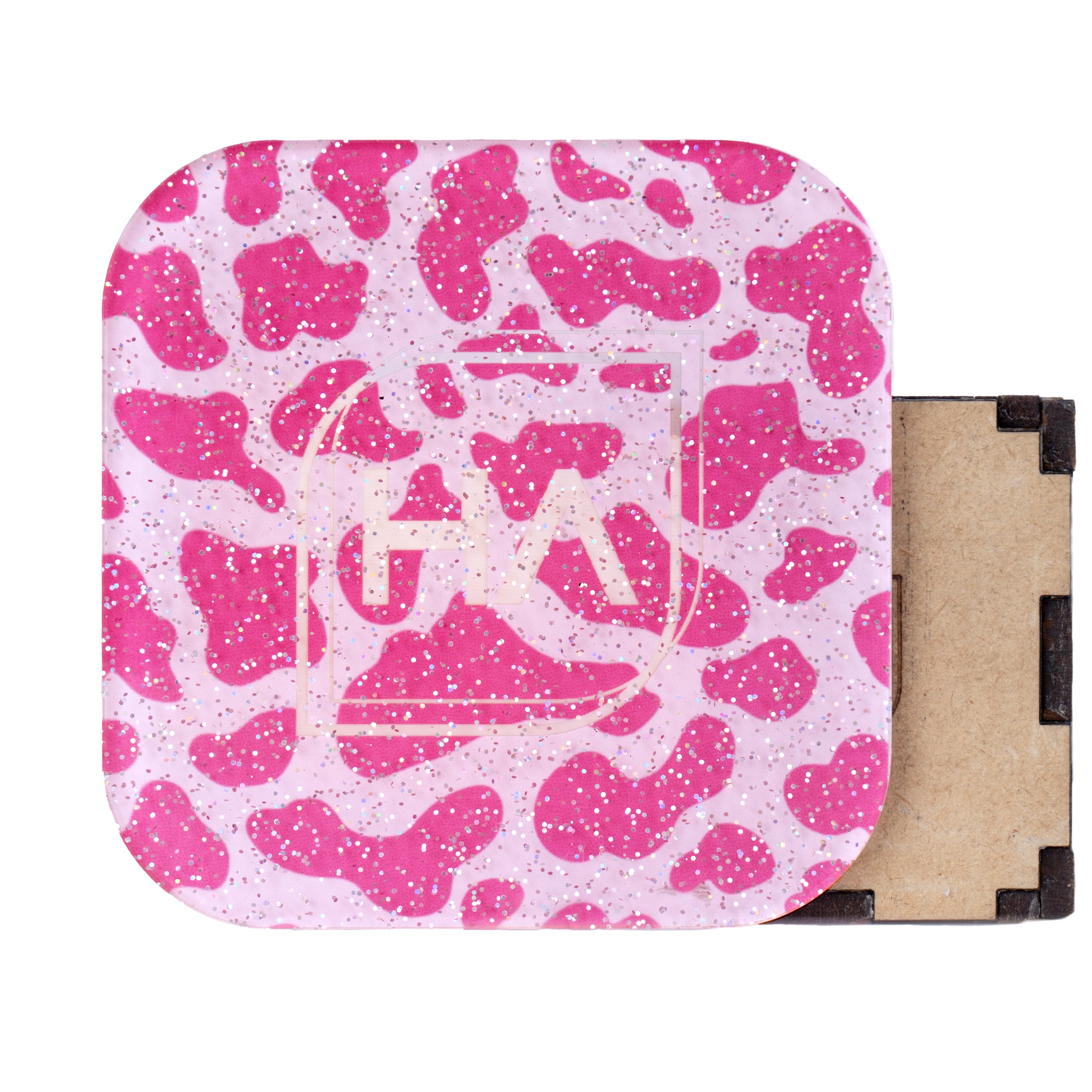 1/8" Sublimation Clear Glitter Acrylic Sheet Printed Example