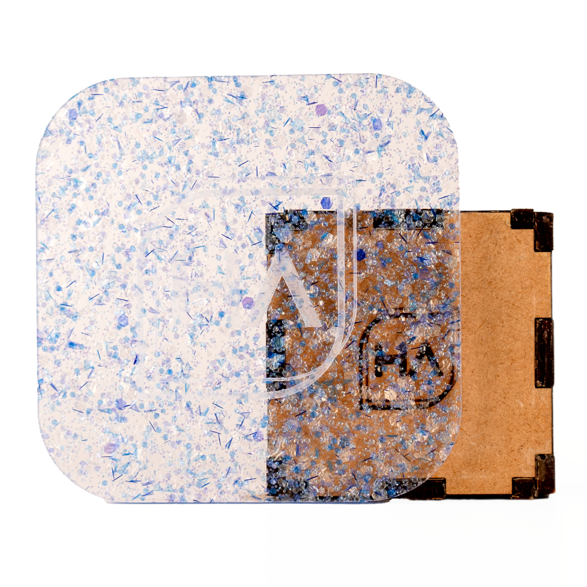 1/8" Subzero Hex Confetti Cast Acrylic Sheet
