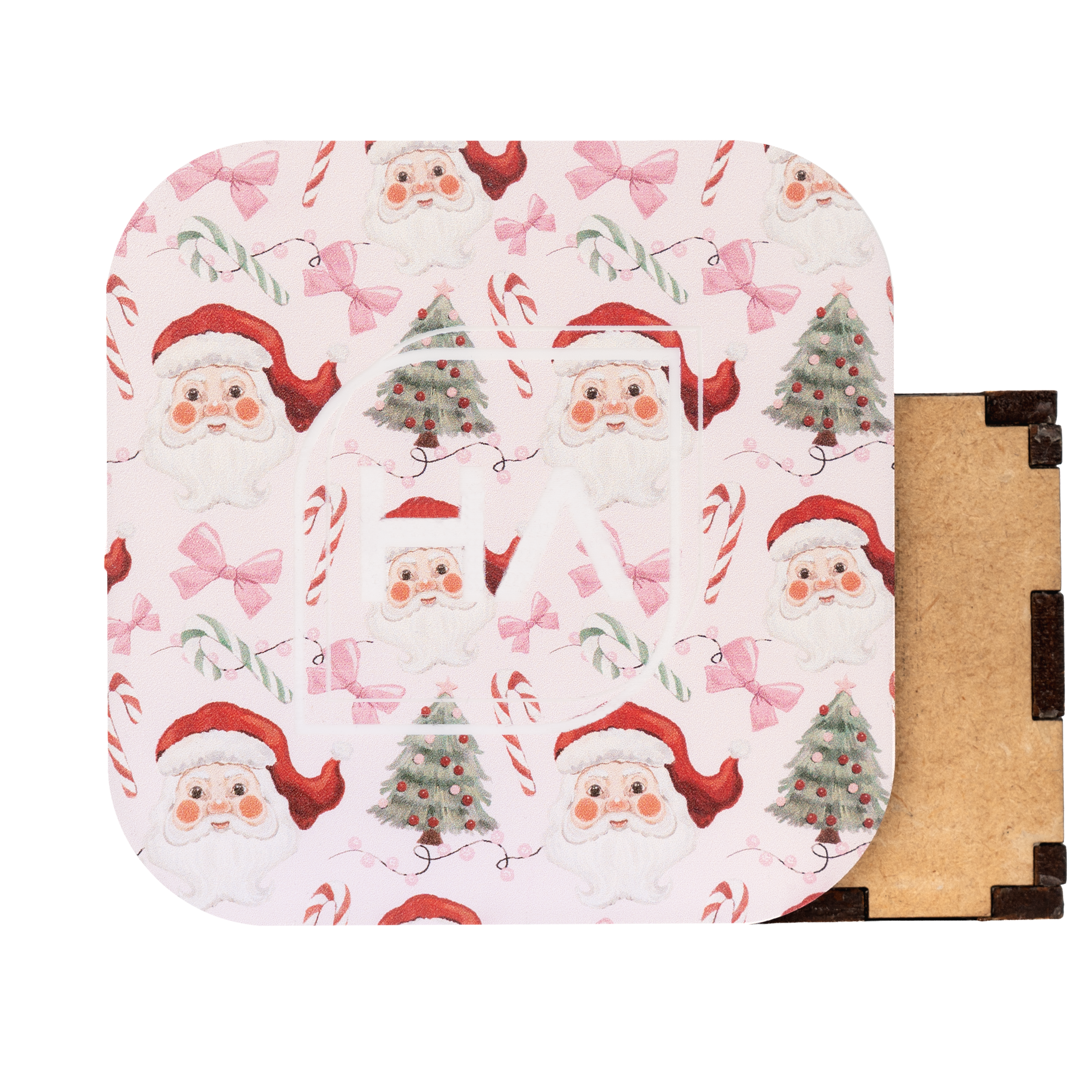 Sweet Pastel Santa MakerPrint Laser Cut and Engraving Material