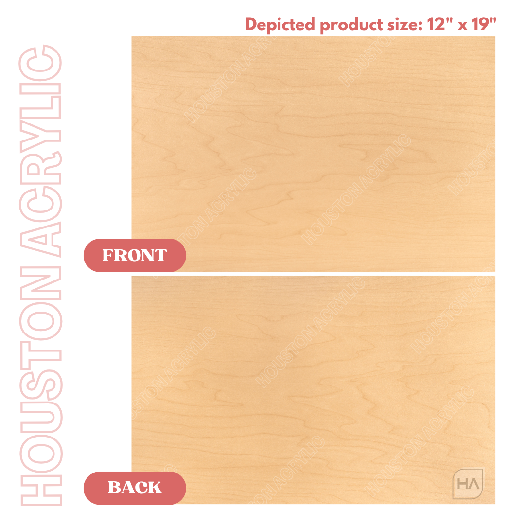 1/8" TruFlat Maple Front and Back Full Size Sheet View Comparison