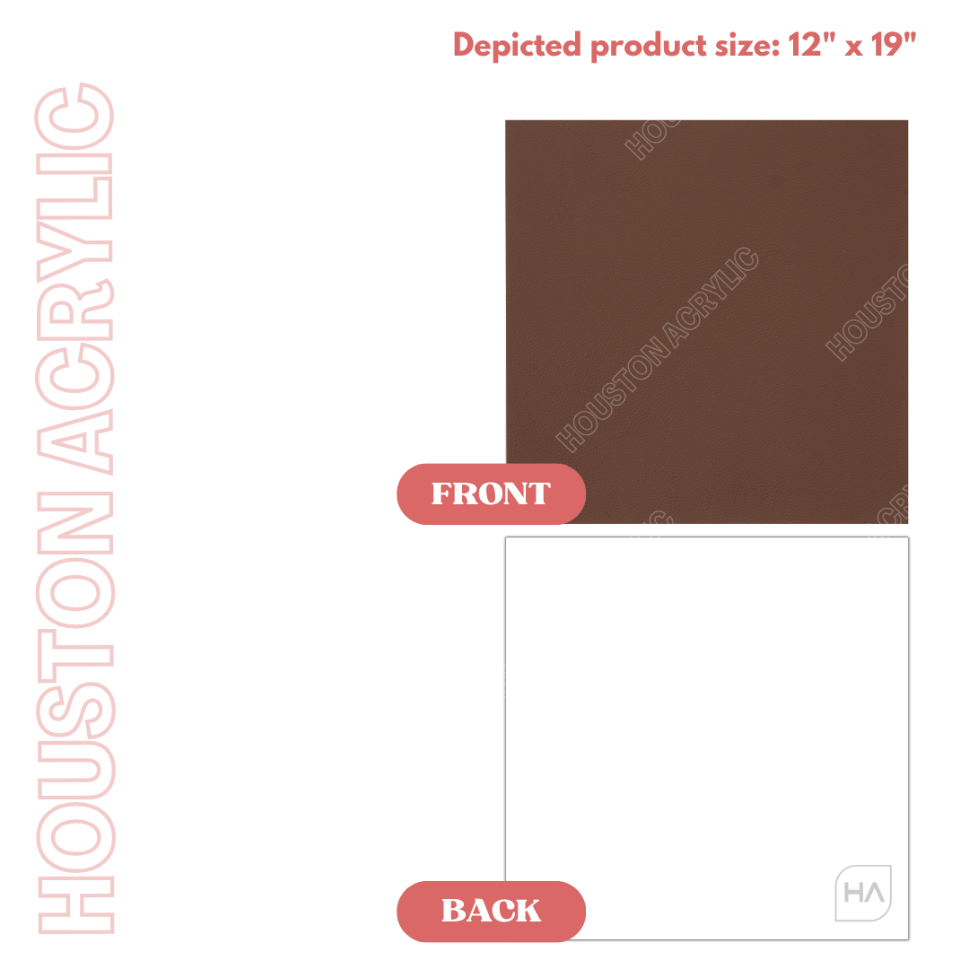 1/16" Two Tone Naturals Tobacco Leather/White front vs back sheet view