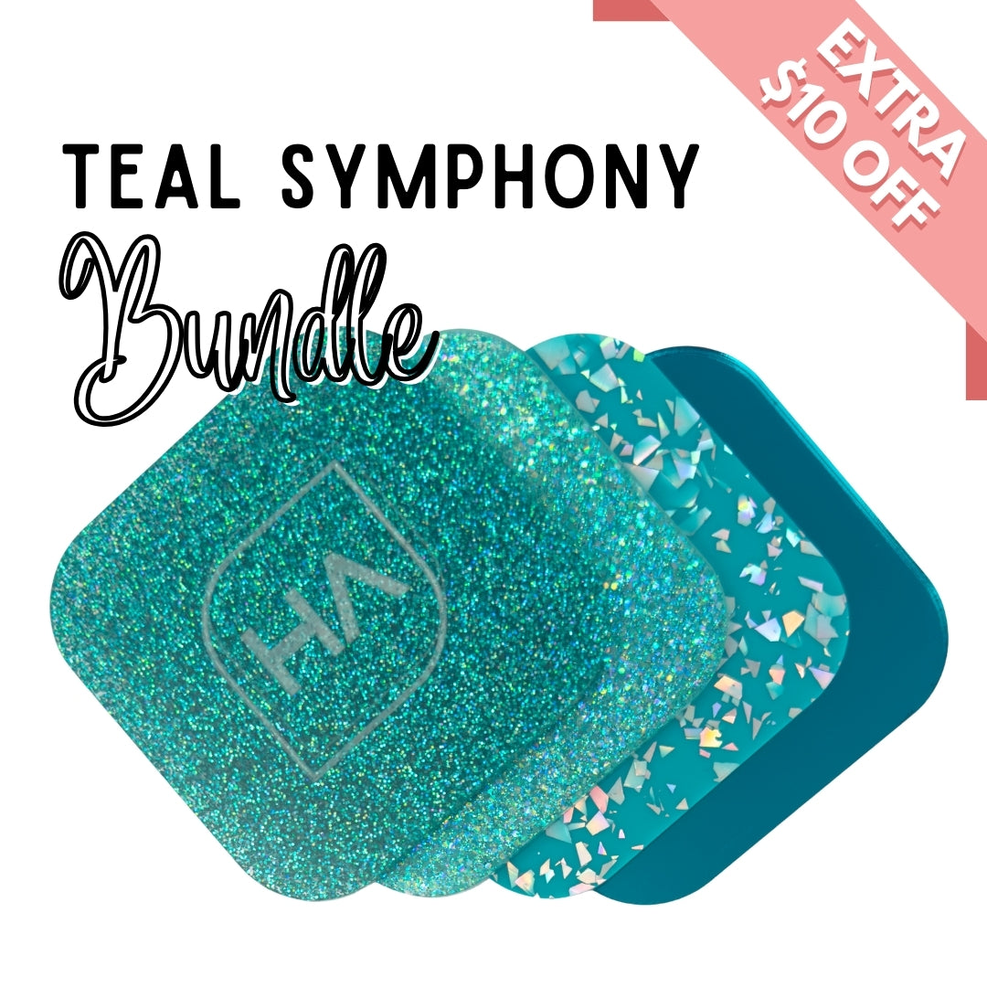 1/8” Teal Symphony Acrylic Sheet Bundle