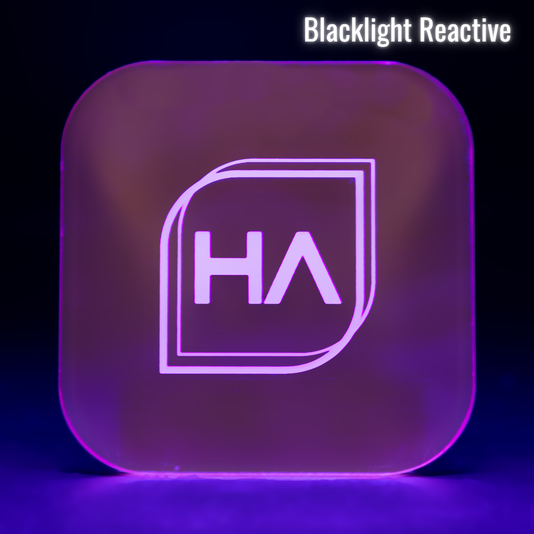 Blacklight reactive 1/8" Translucent Rose Cast Acrylic Sheet