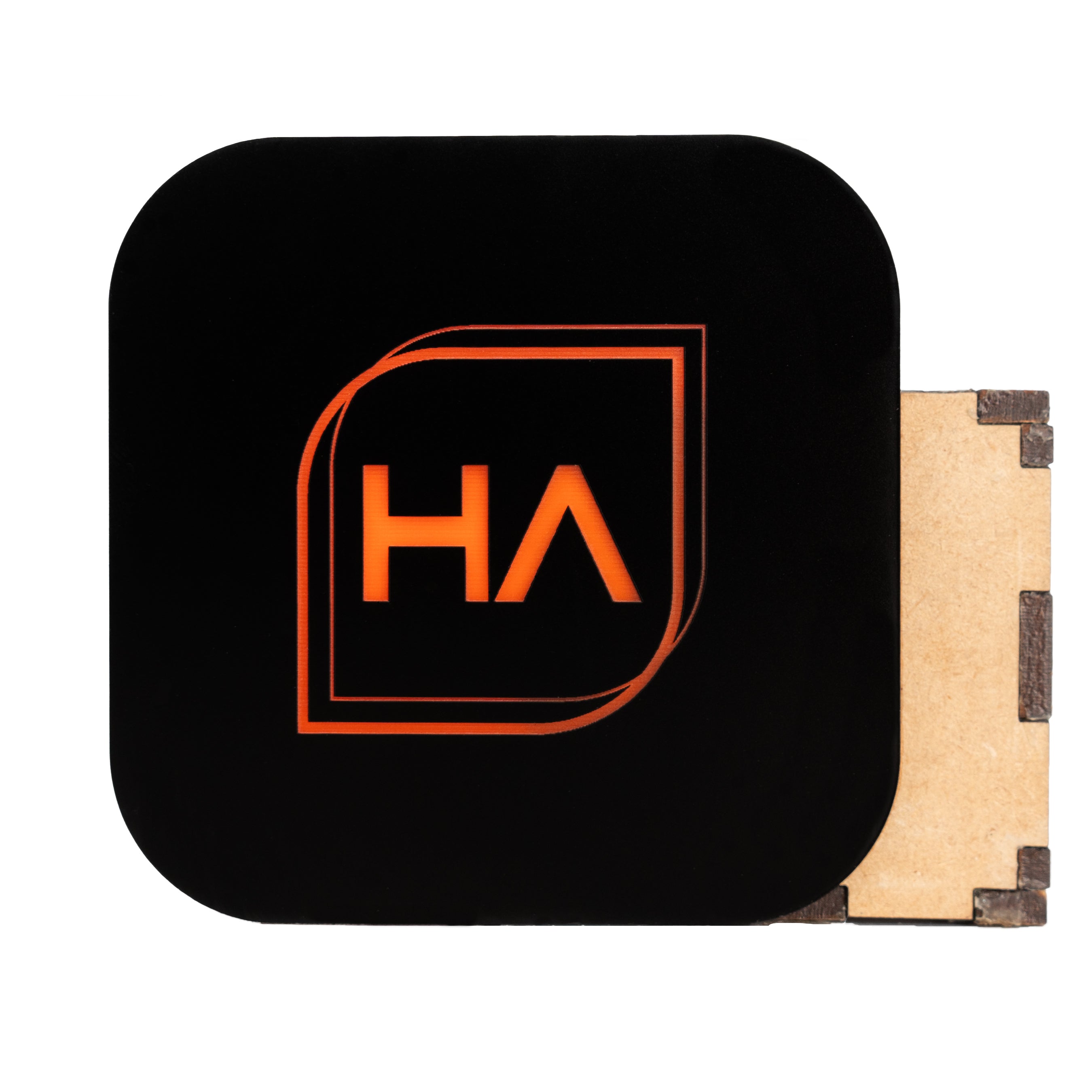 1/16" Two Tone Black/Neon Orange Acrylic Sheet