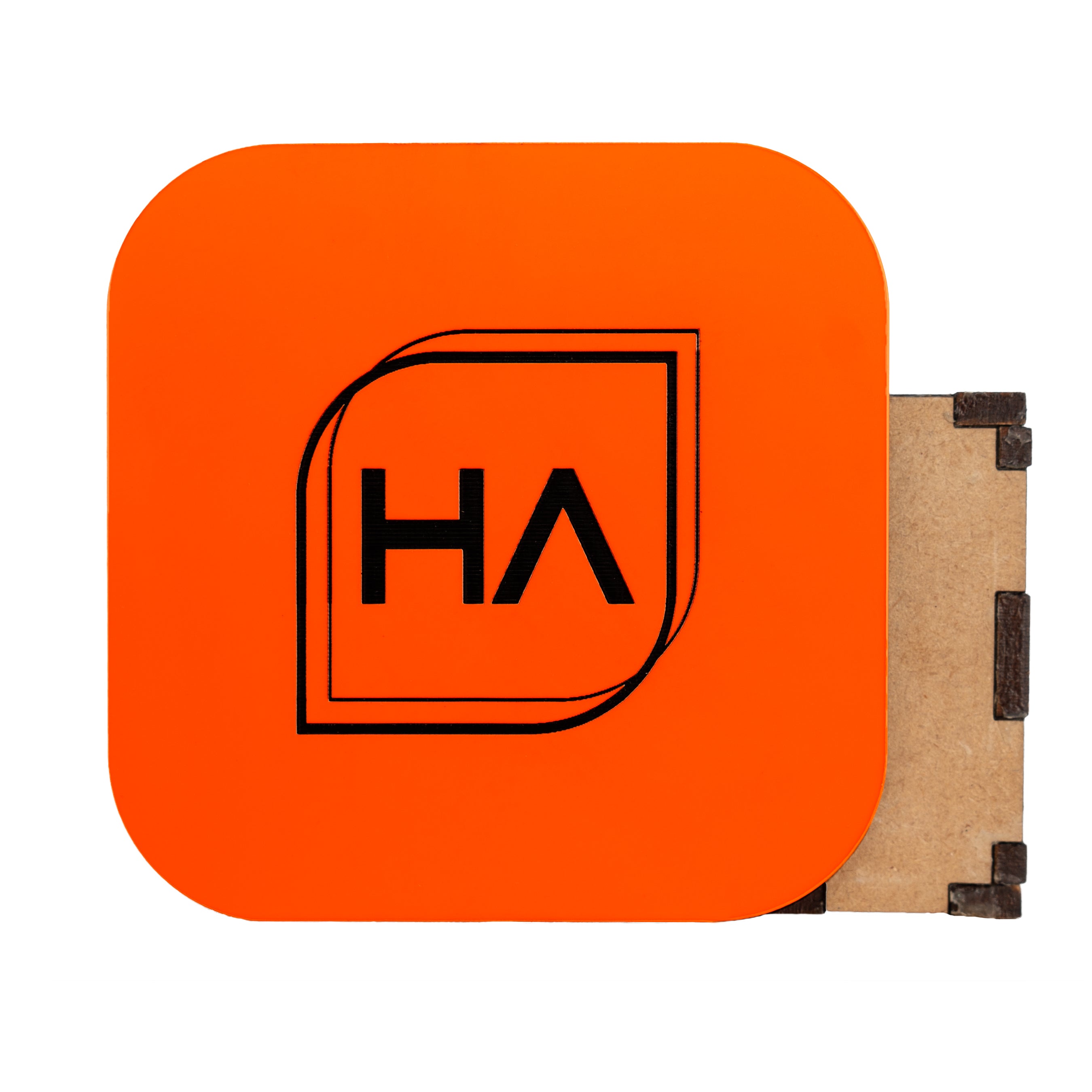 1/16" Two Tone Neon Orange/Black Acrylic Sheet