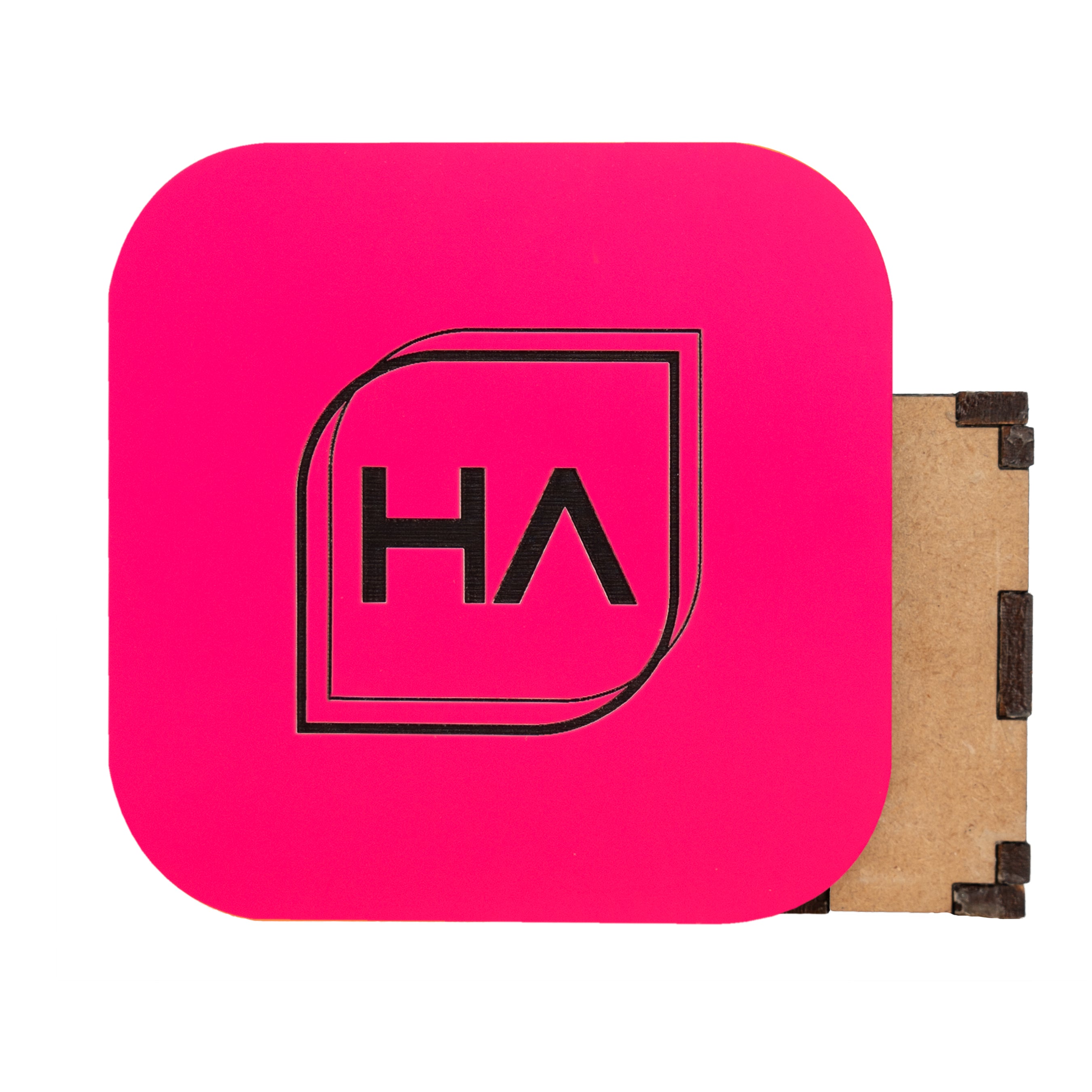 1/16" Two Tone Neon Pink/Black Acrylic Sheet