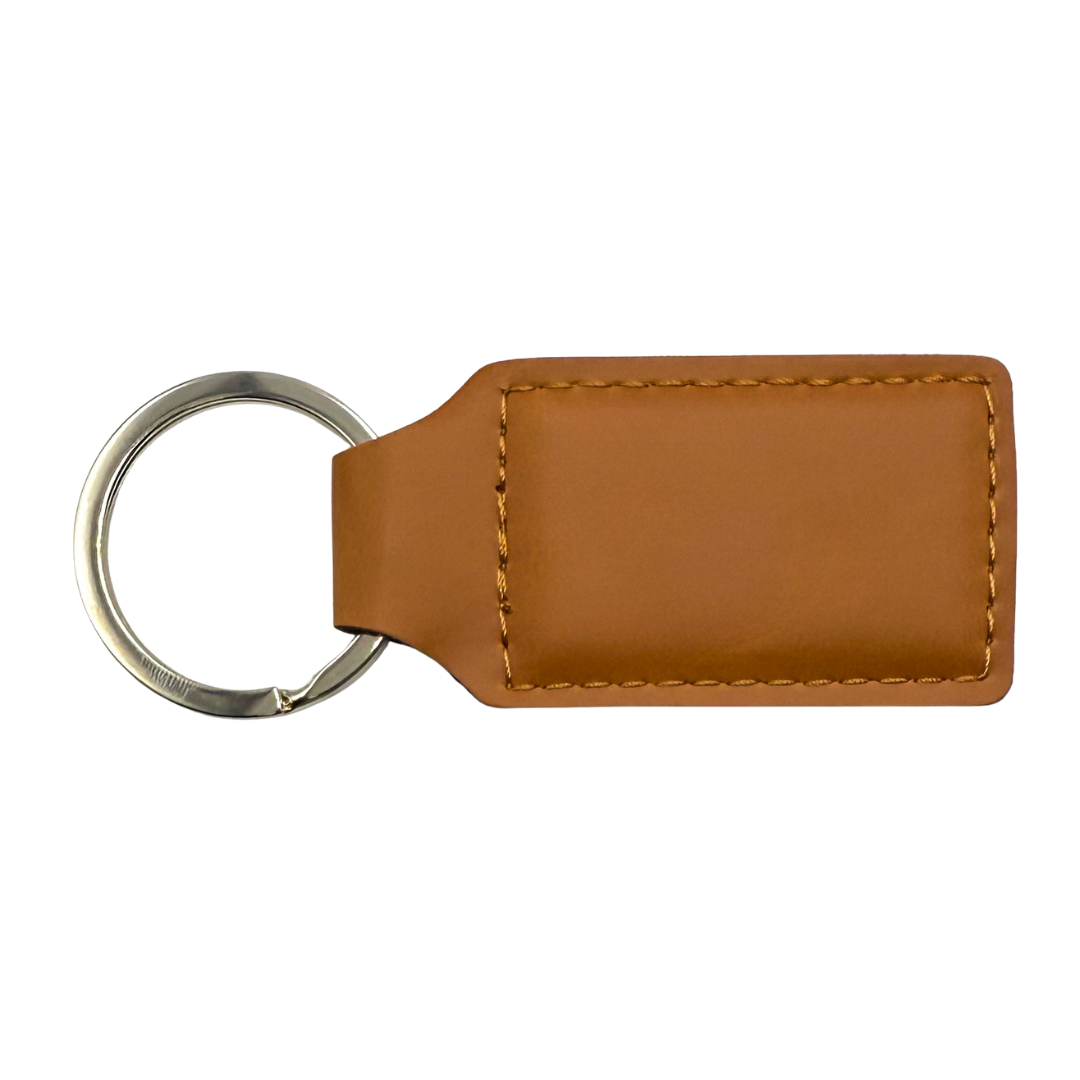 Signature Rawhide/Black MakerLeatherette Keychain