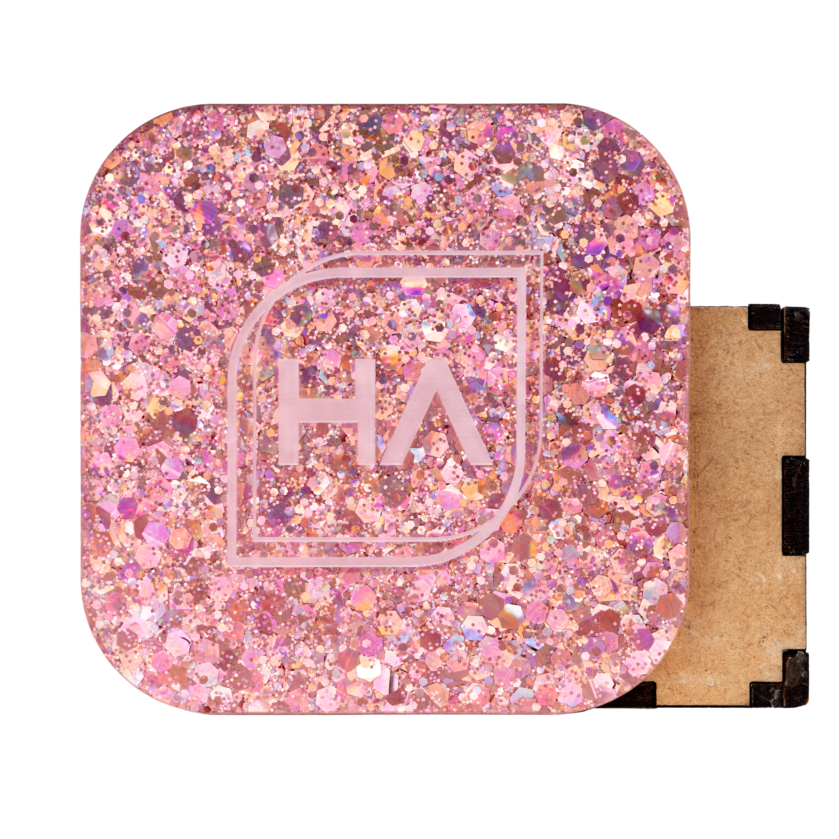 1/8" Venus Sparkle Confetti Pink Cast Acrylic Sheet