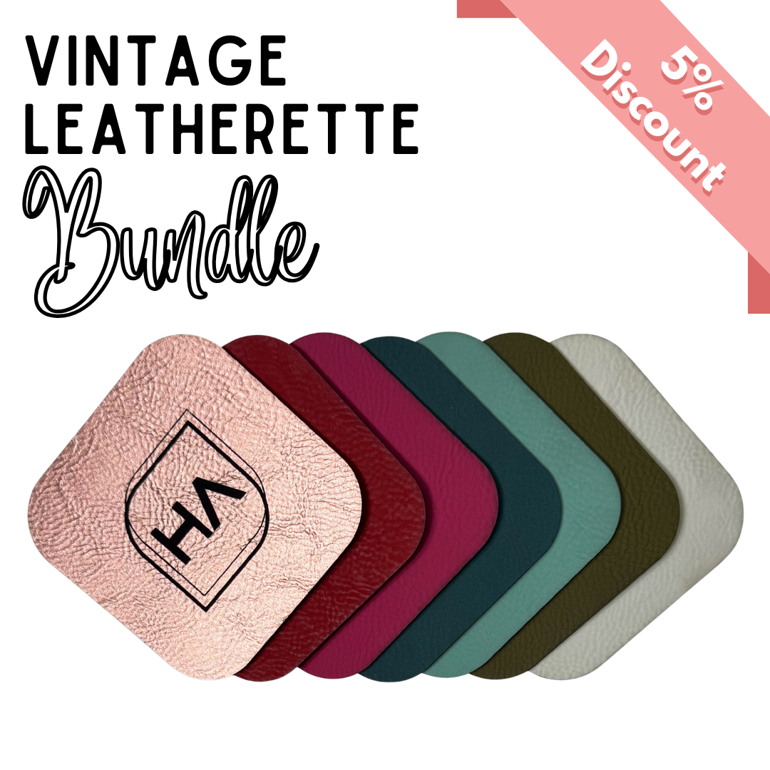 Vintage Laserable Leatherette Sheet Bundle for laser engraving and laser cutting