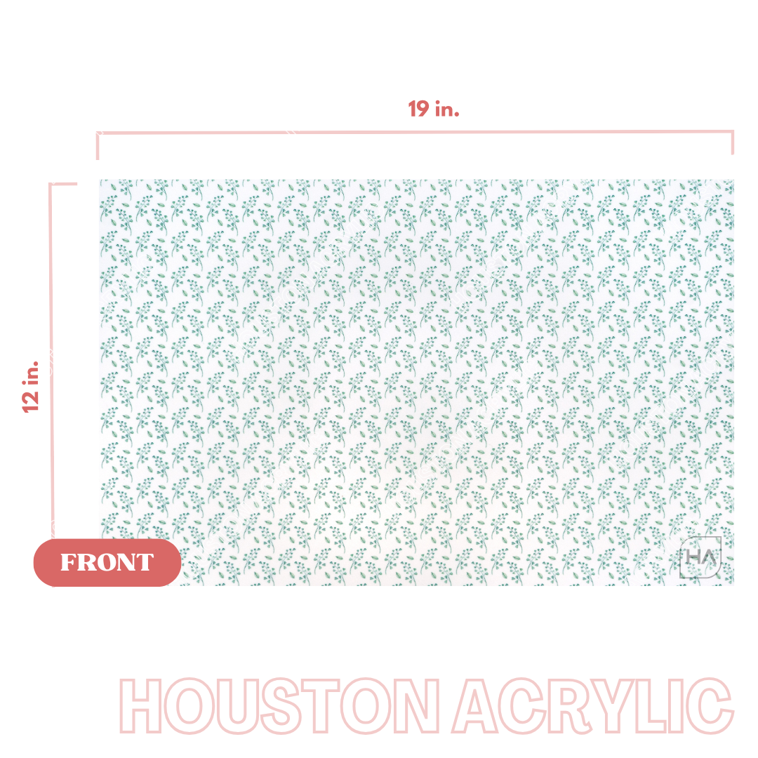 1/8" Water Ivy MakerPrint Full Size Acrylic Sheet View