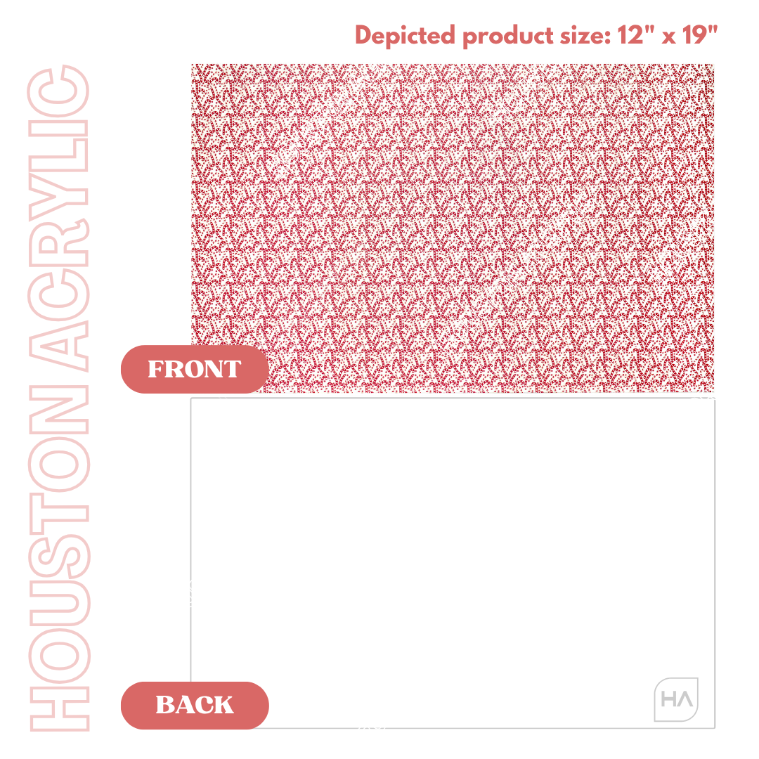 1/8" White Matte Candy Cane Lane Texture MakerPrint
