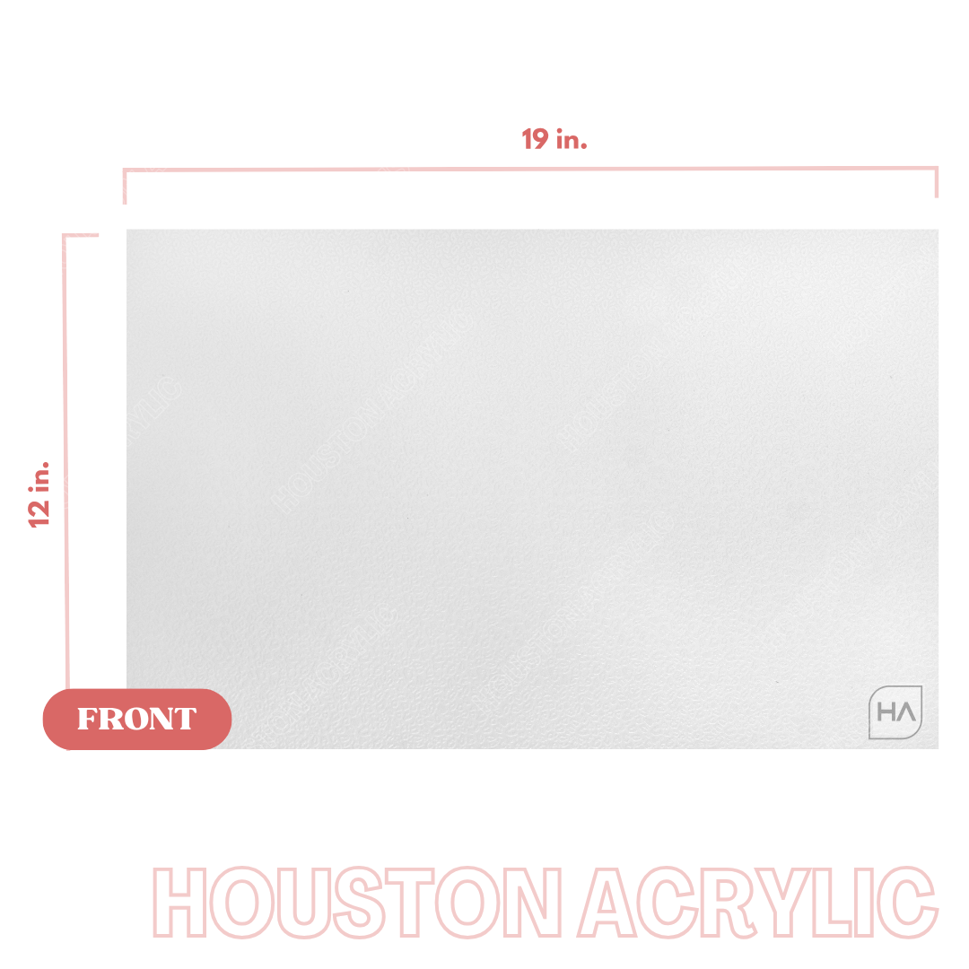 1/8" White Matte Leopard Texture MakerPrint on white matte cast acrylic full sheet view