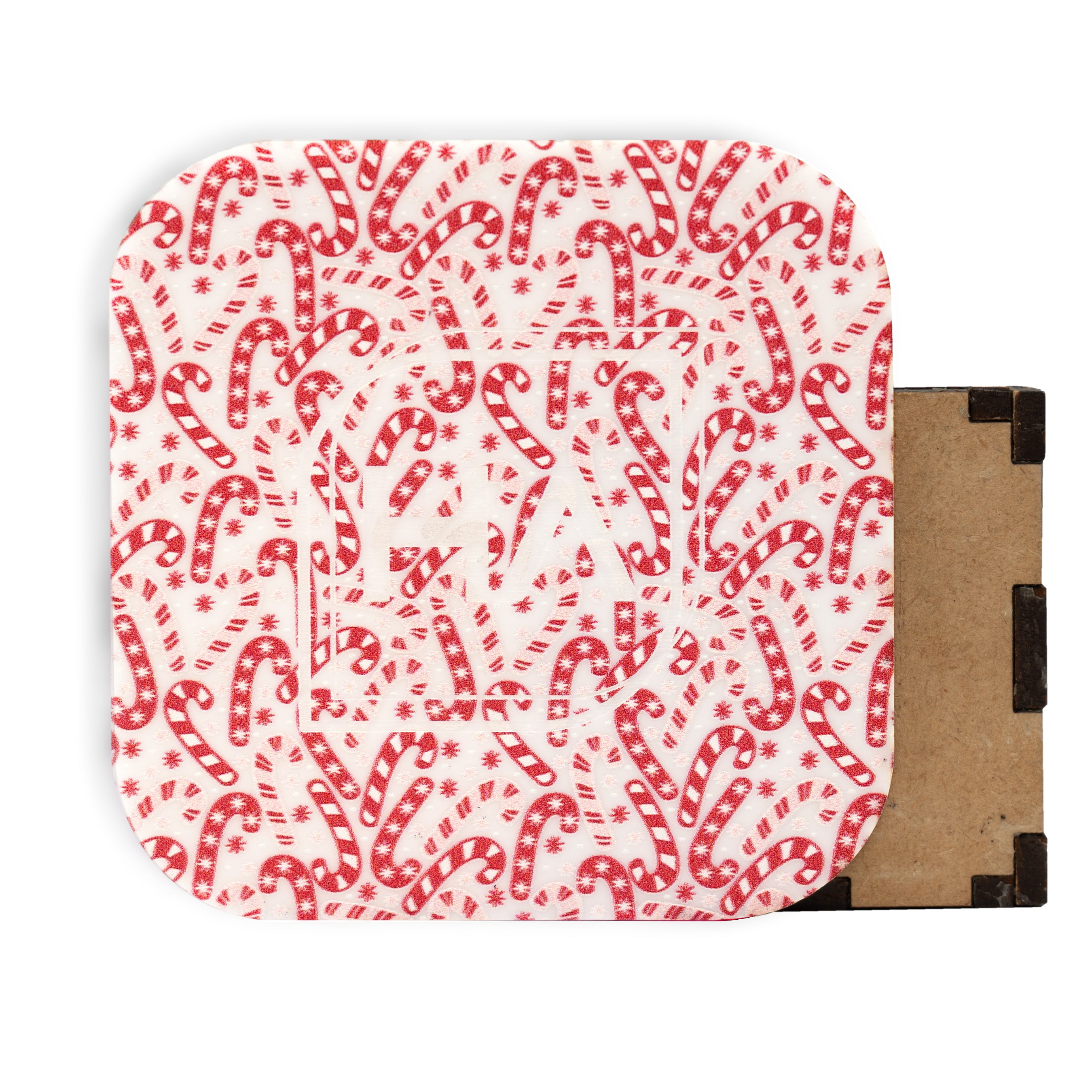 1/8" White Matte Candy Cane Lane Texture MakerPrint