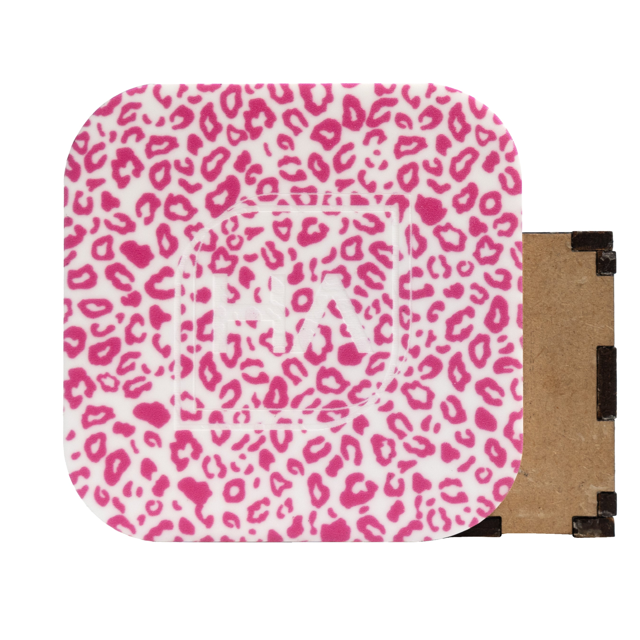 1/8" White Matte Pink Leopard MakerPrint