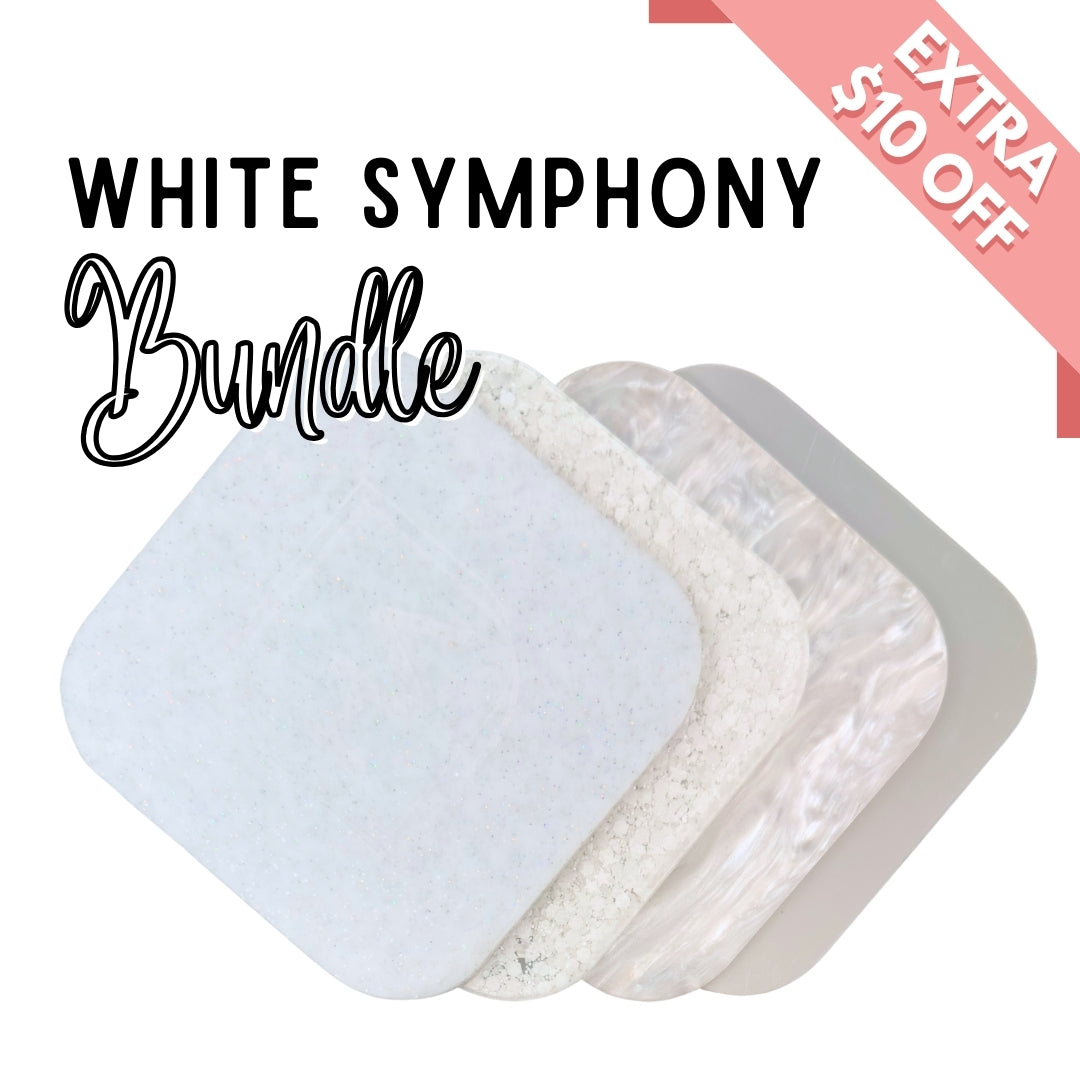 1/8” White Symphony Cast Acrylic Sheet Bundle