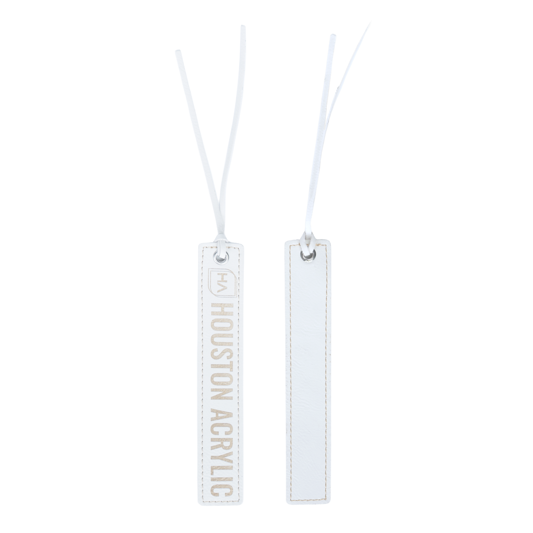 White/Gold MakerLeatherette Bookmark