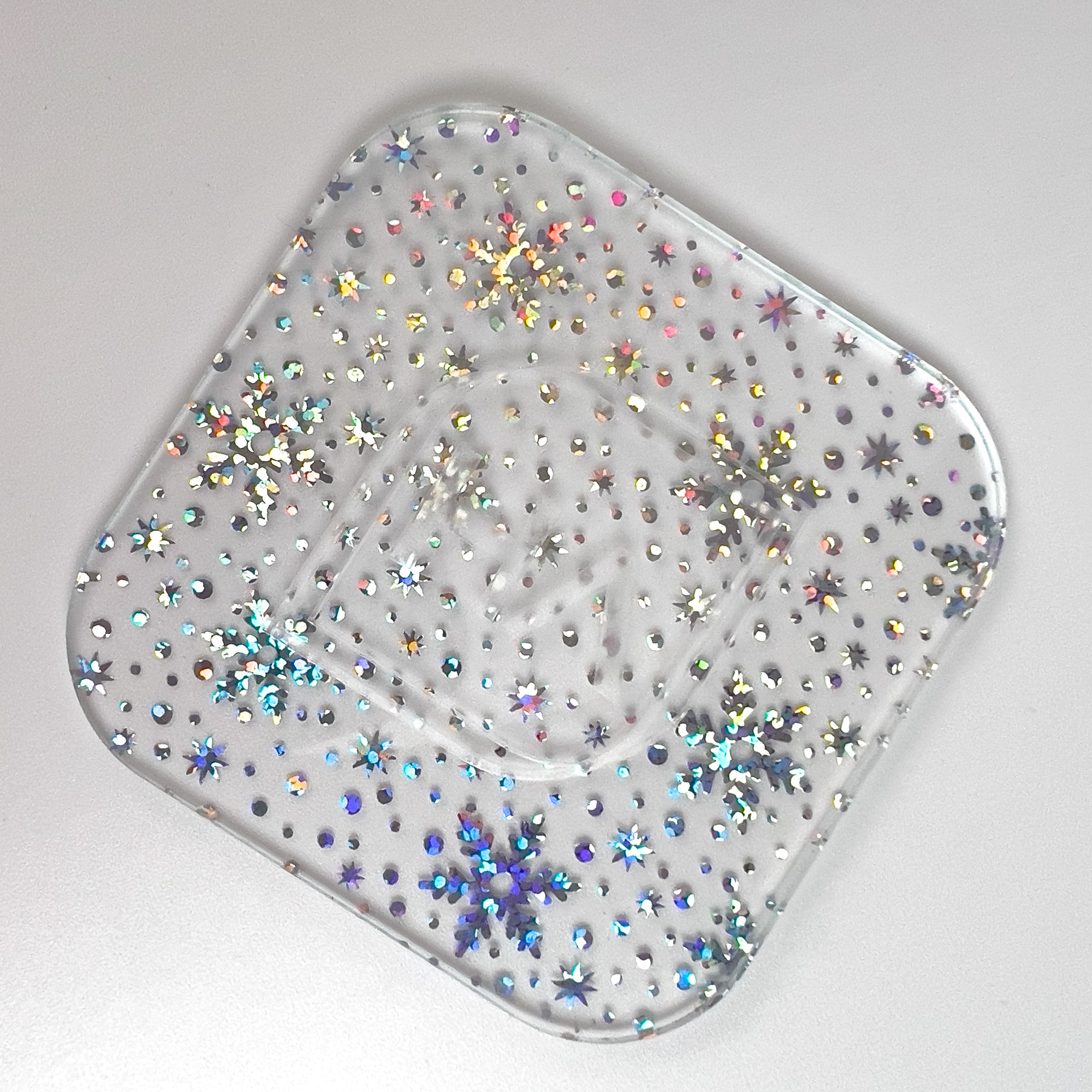 1/8" Holographic Crystal Snowflakes Iridescent Acrylic Sheet
