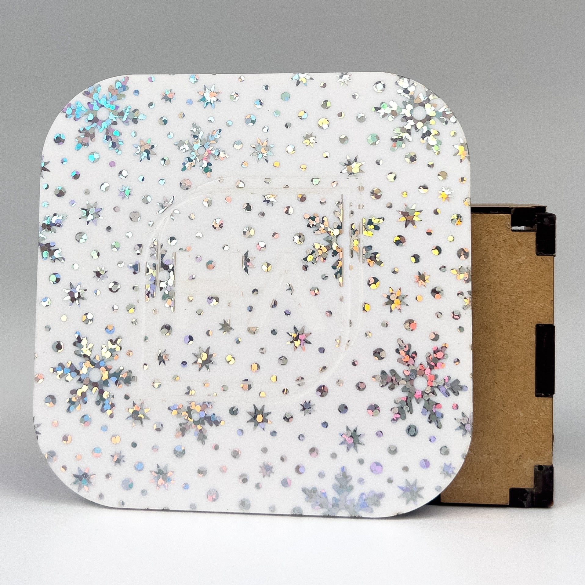 1/8" Holographic White as Snow Iridescent Acrylic Sheet