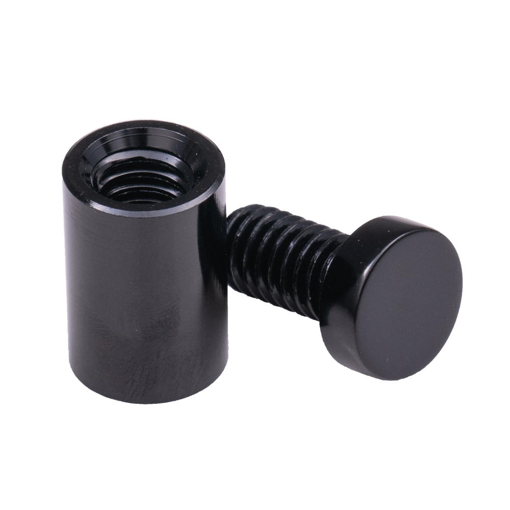 1" x 1" Aluminum Standoffs Black