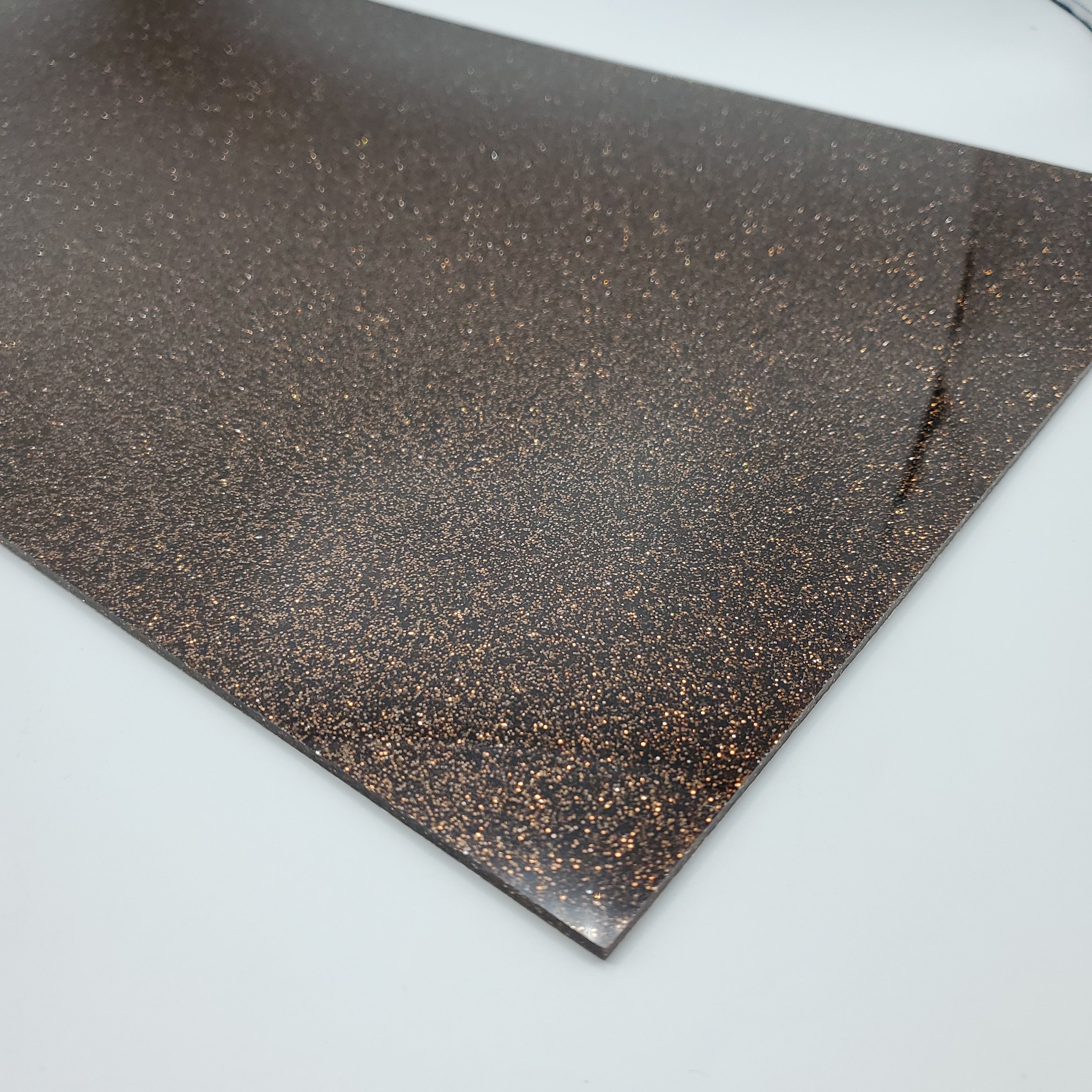 1/8" Mocha Brown Glitter Cast Acrylic Sheet