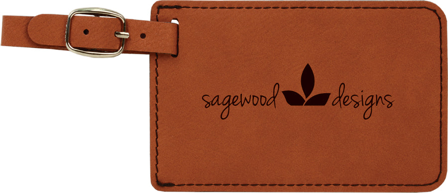 Rawhide/Black MakerLeatherette Luggage Tag