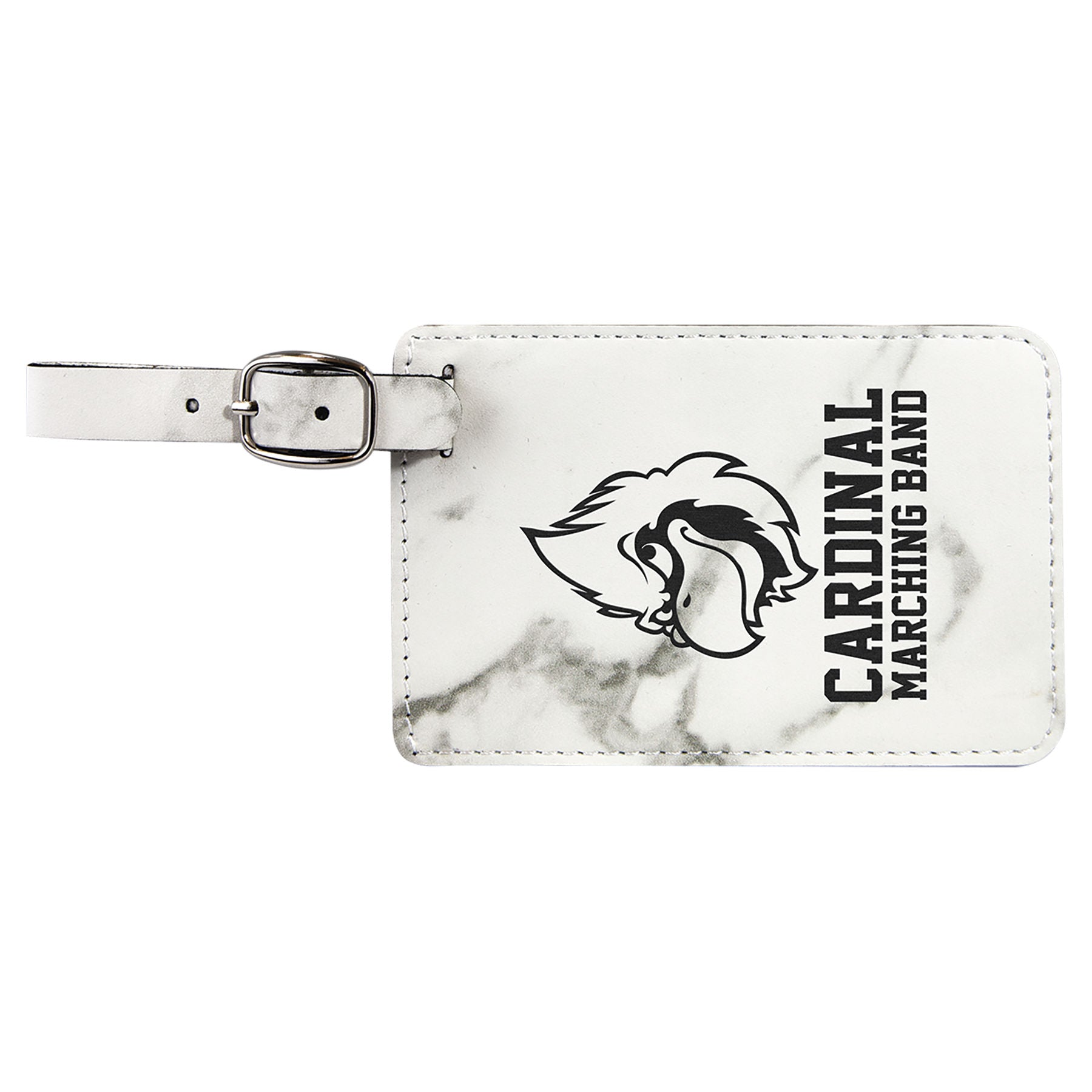 Luggage Tag - White Marble