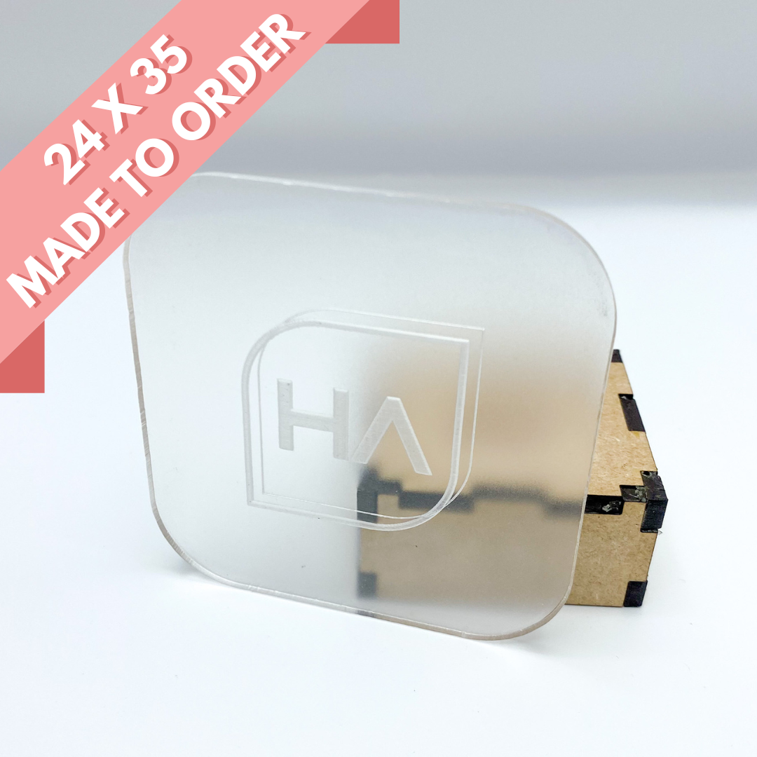 1/8" Clear Matte 1 Side / Glossy Other Side Cast Acrylic Sheet