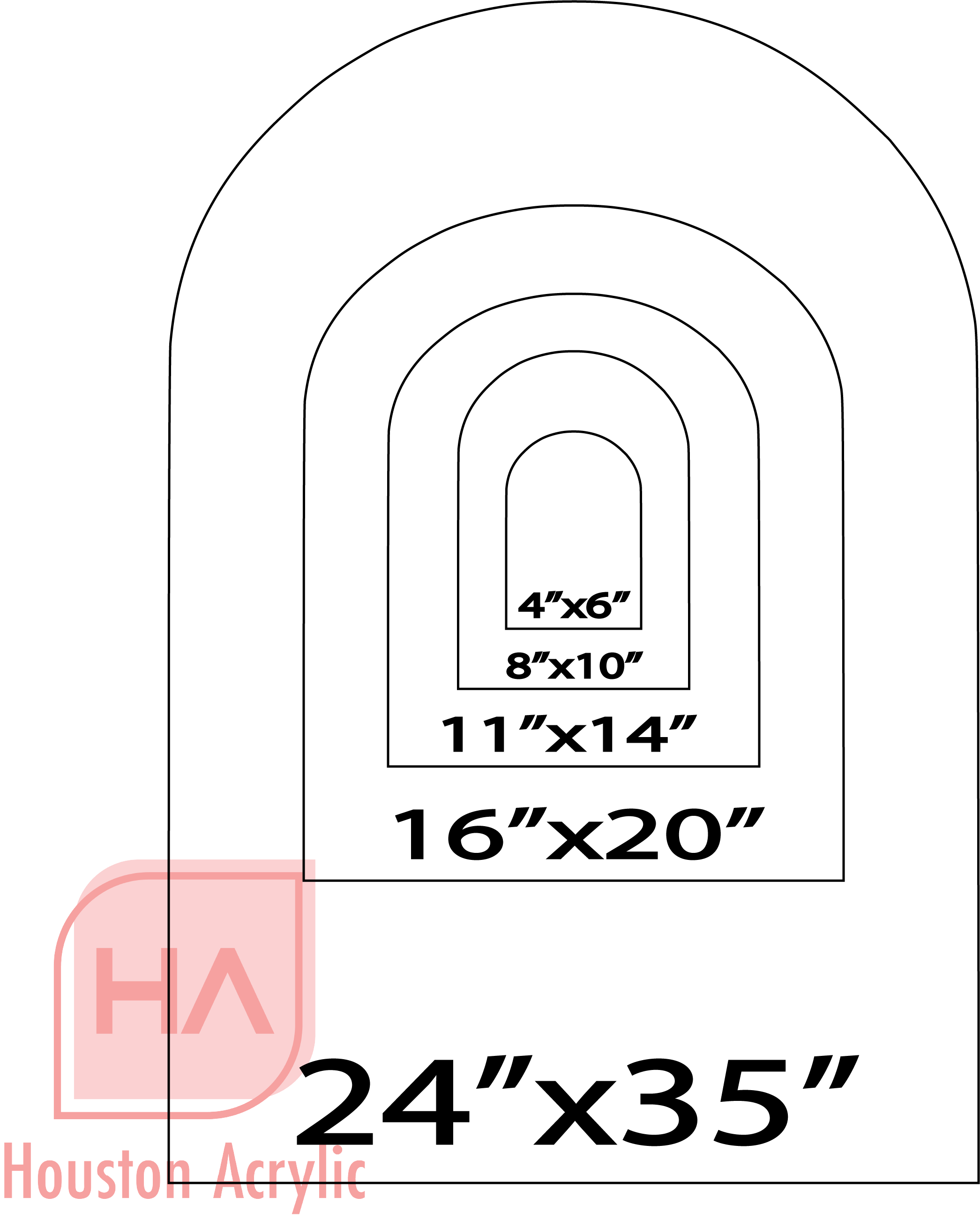 Blank Acrylic Arch (1/8")