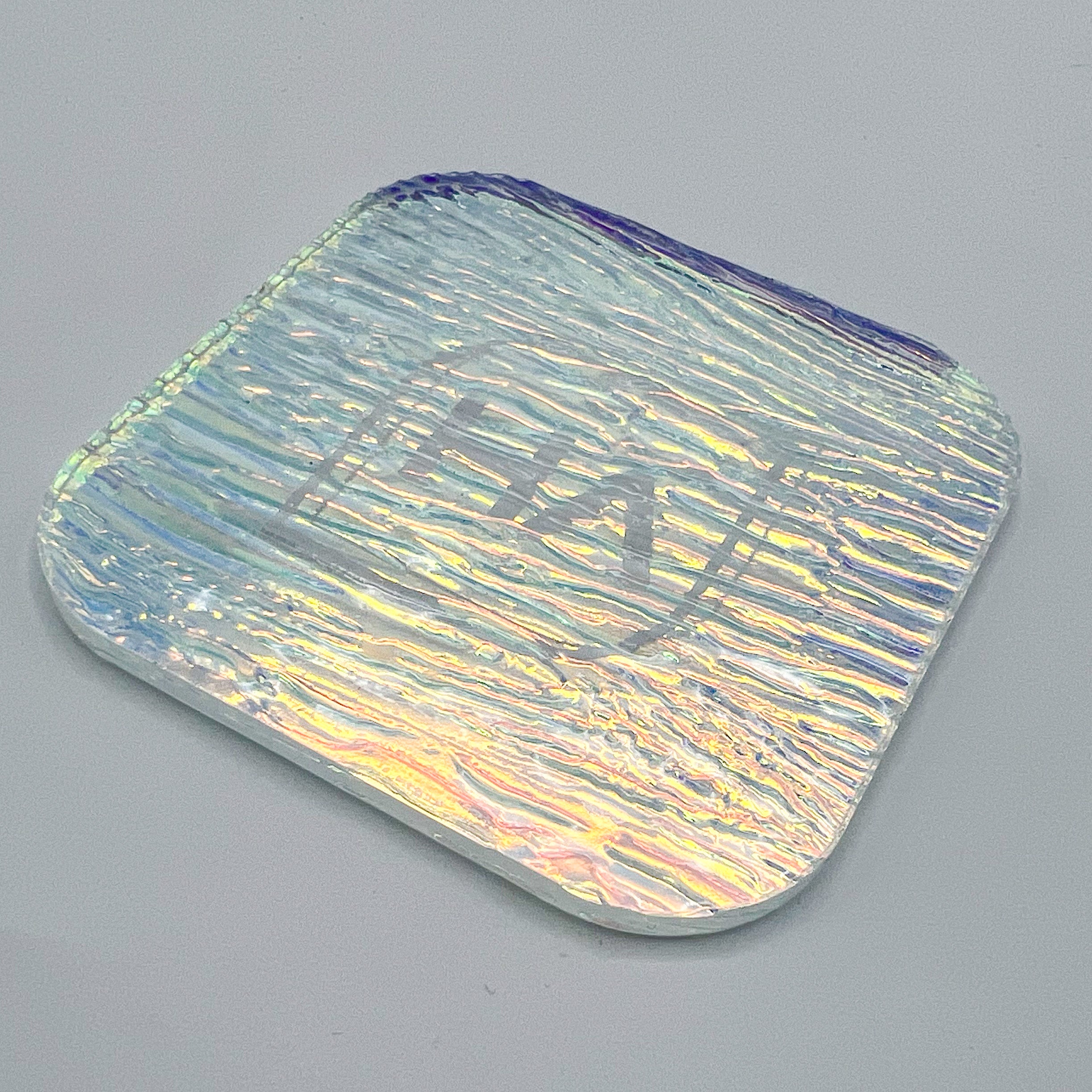 1/8" Iridescent Ridged Textured Acrylic Sheet