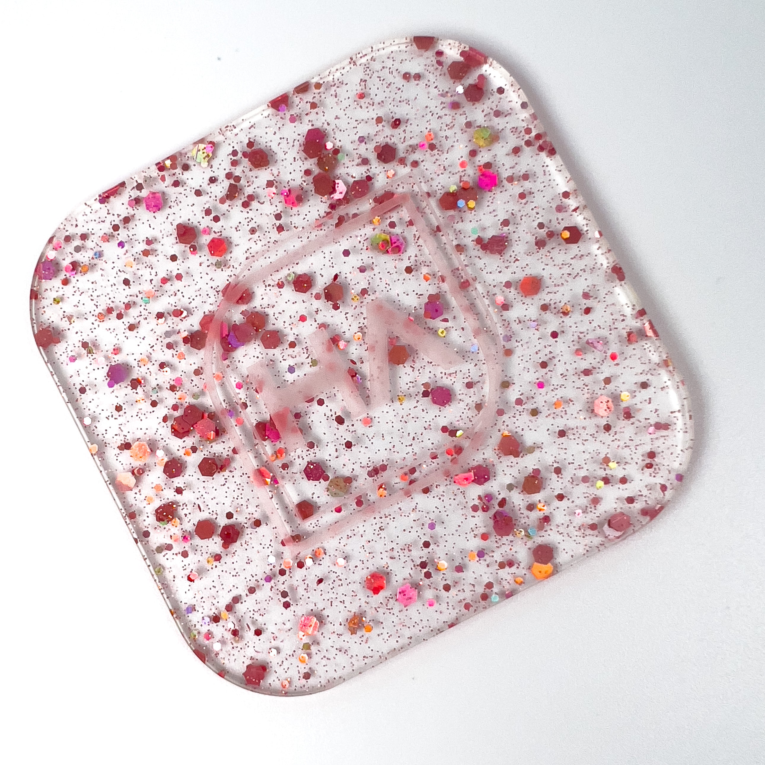 sugar rose hex confetti cast acrylic sheet