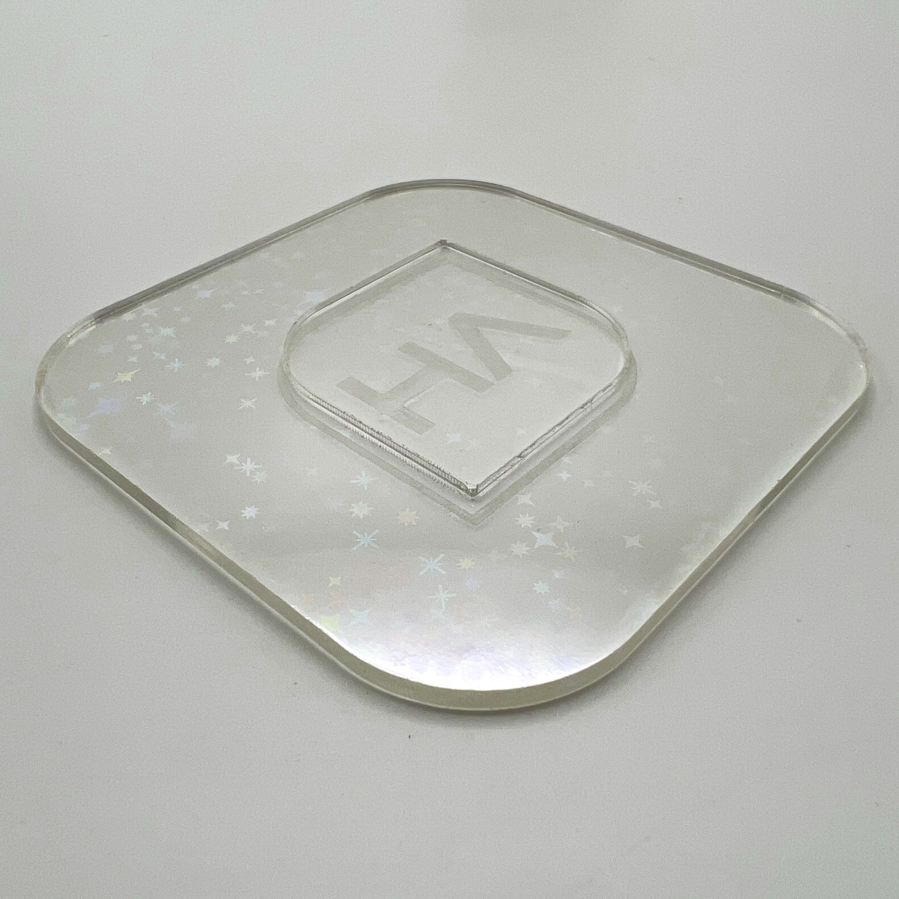 starburst iridescent holographic cast acrylic sheet laser safe