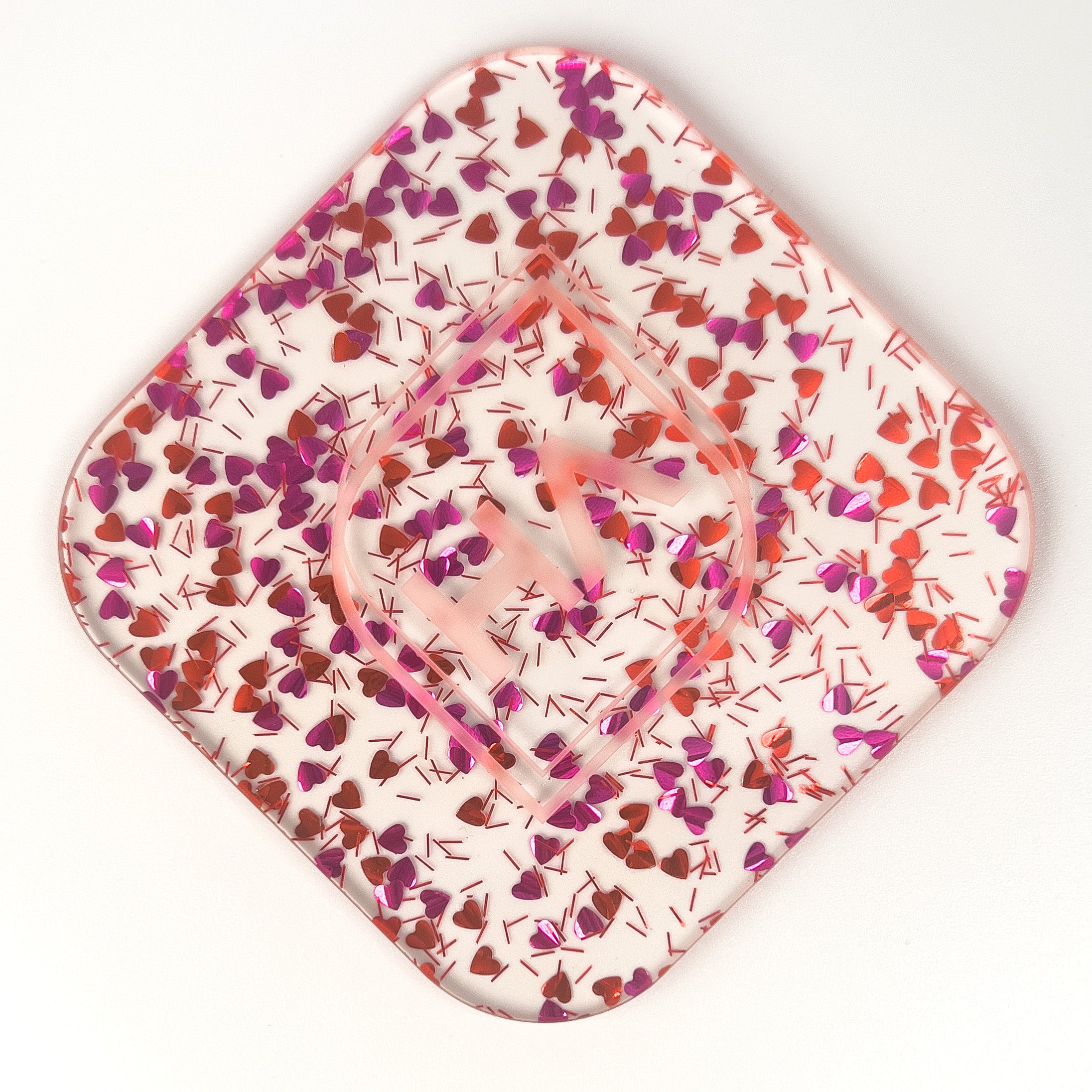 1/8" Cupid Hearts Confetti Cast Acrylic Sheet