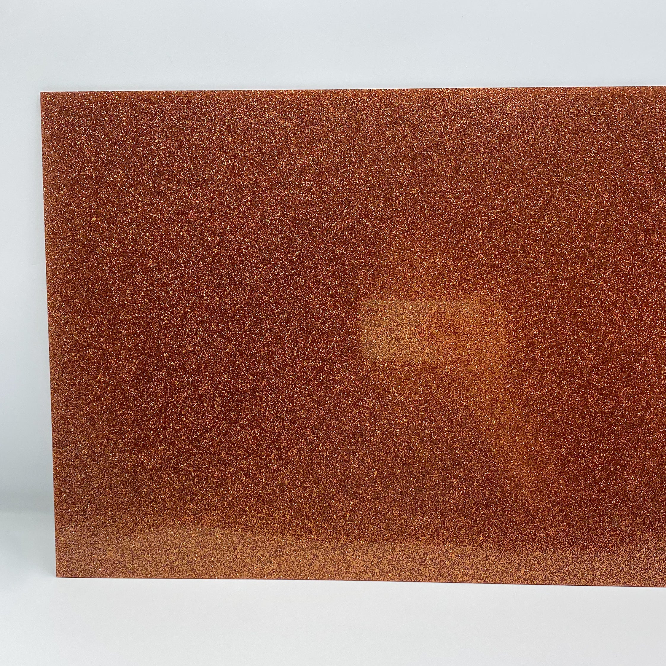 1/8" Pumpkin Spice Orange Glitter Cast Acrylic Sheet