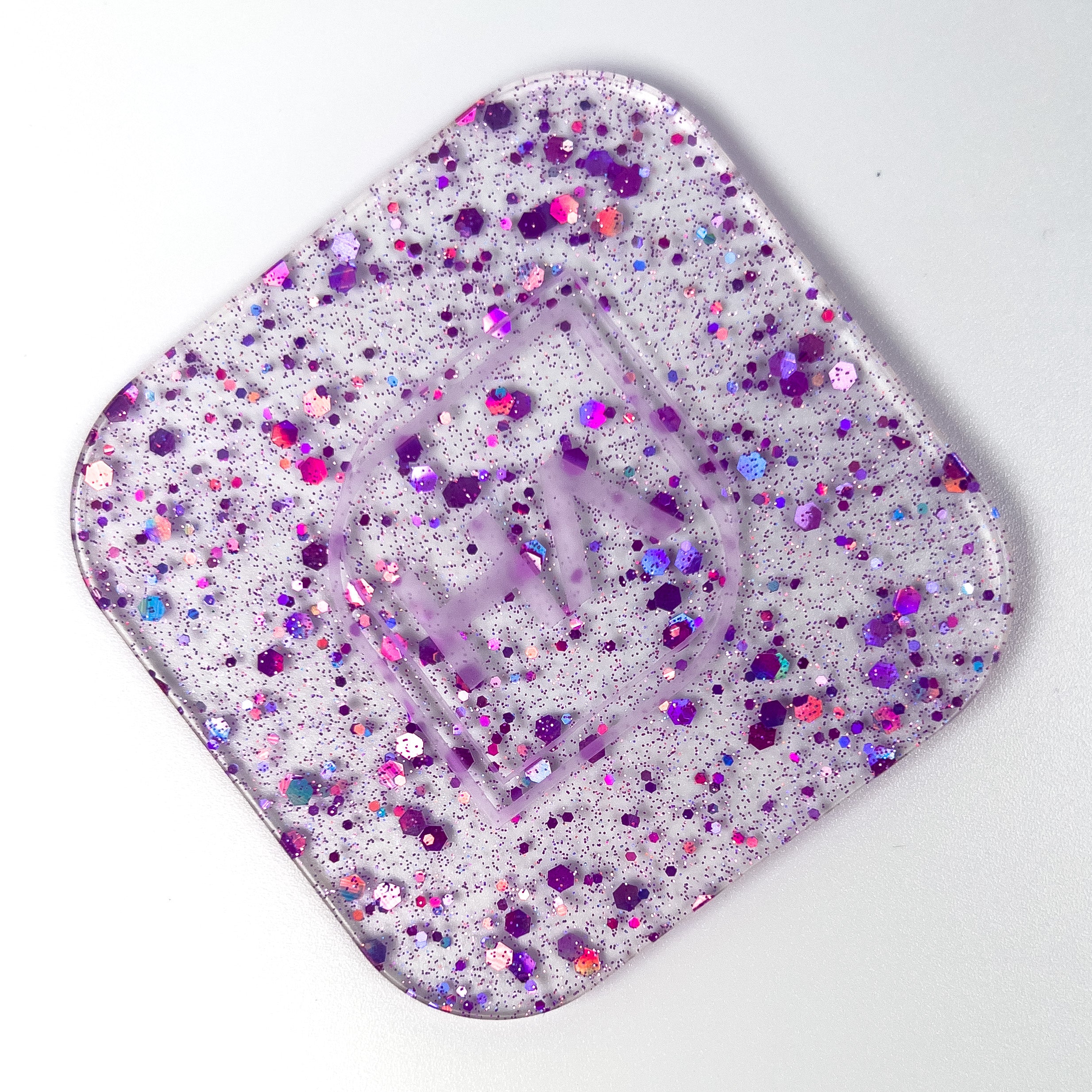 1/8" Sugar Plum Hex Confetti Cast Acrylic Sheet