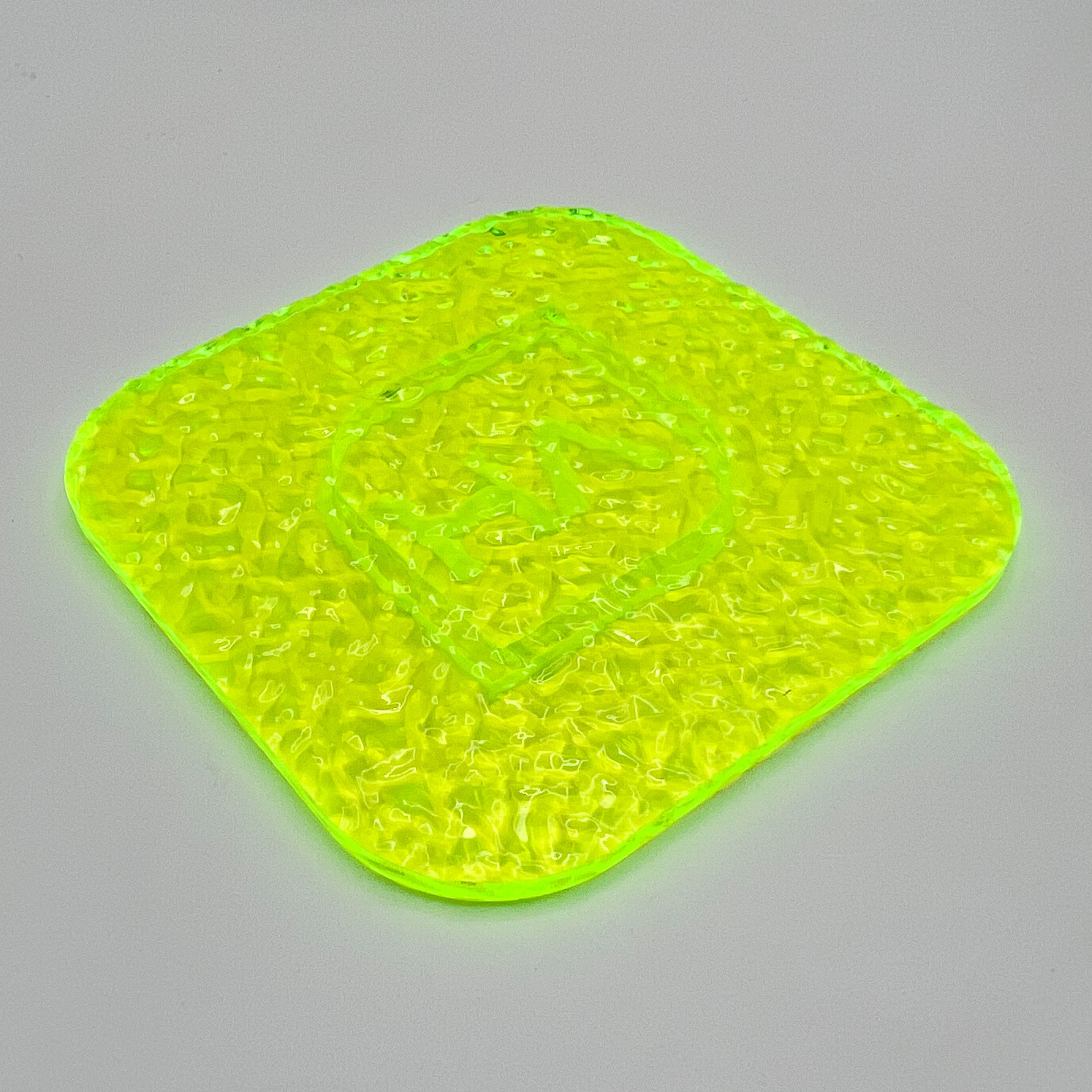 1/8" Textured Fluorescent Green Cast Acrylic Sheet
