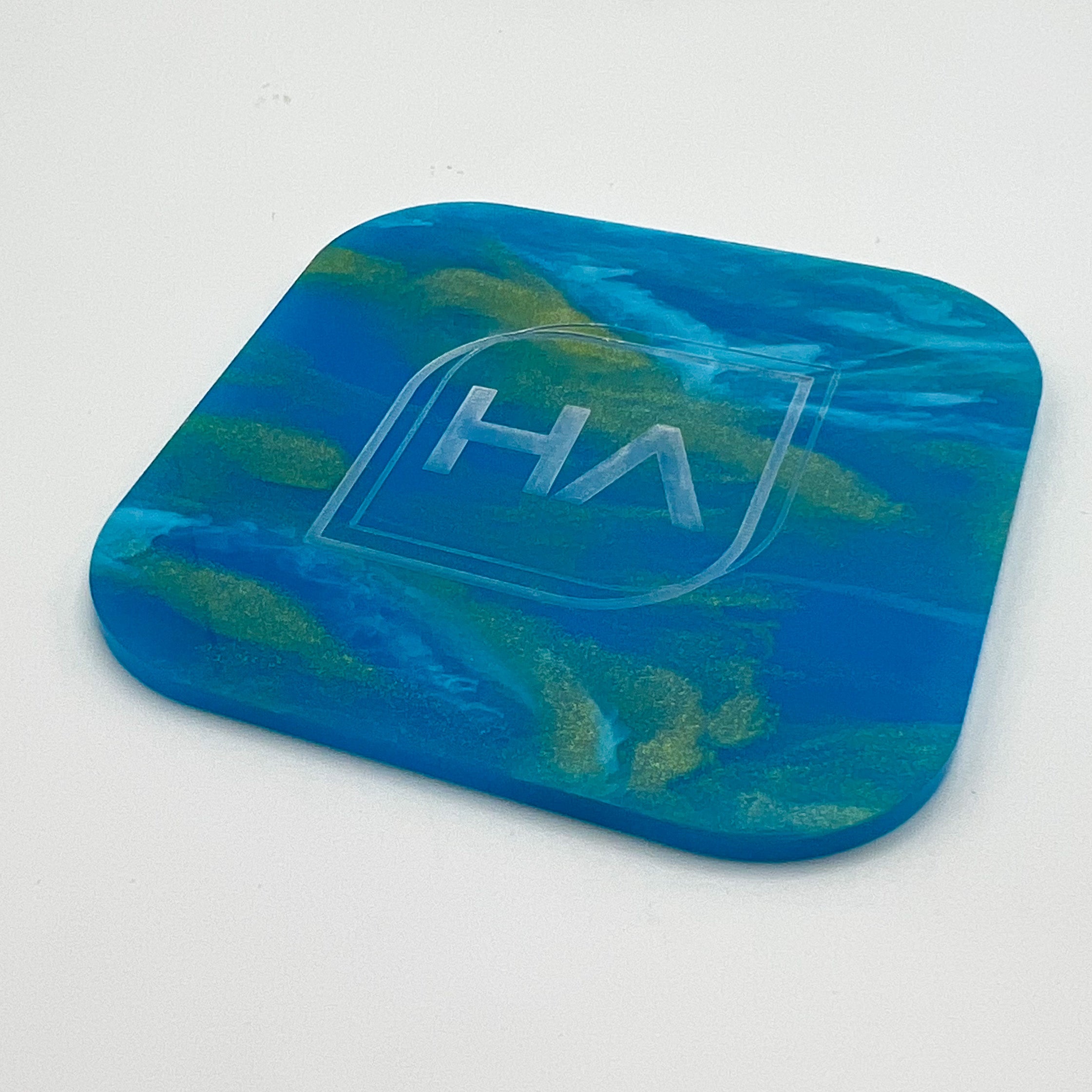 luxe sapphire blue and gold cast acrylic sheet for laser cutting