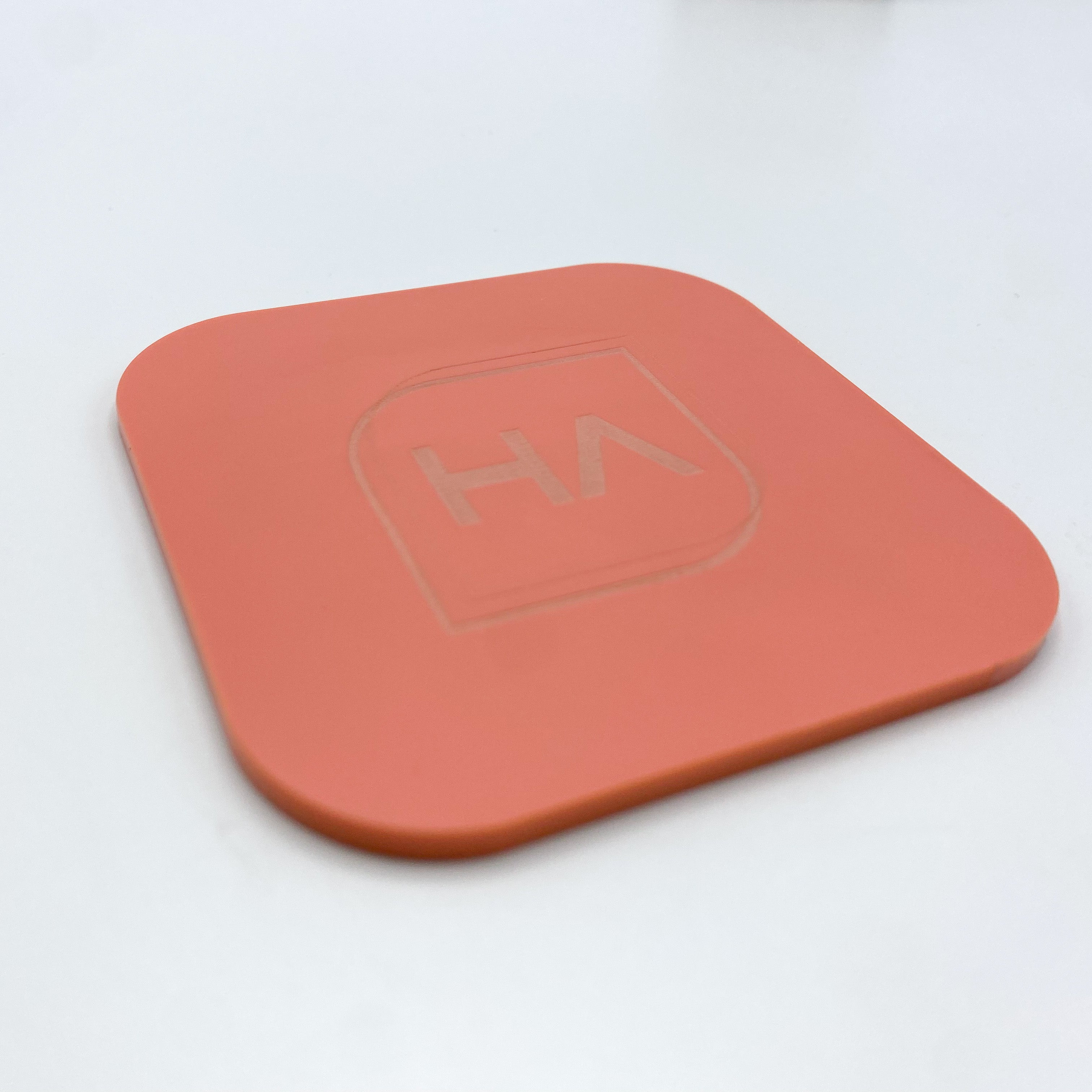 bright pastel coral salmon matte cast acrylic sheet
