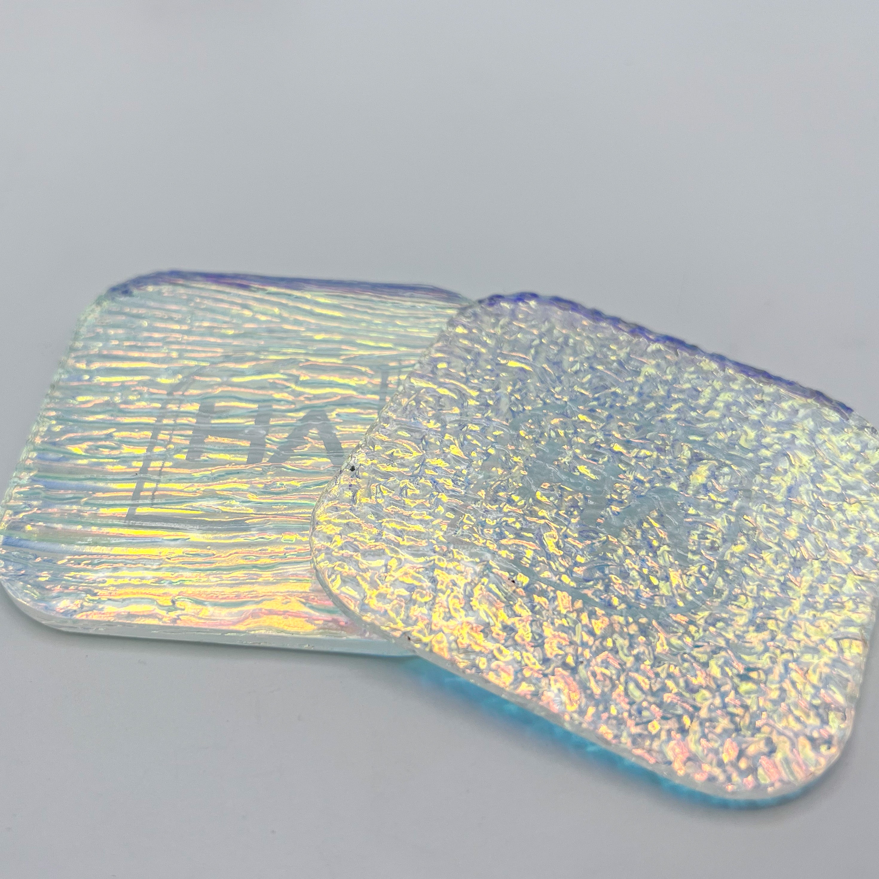 1/8" Iridescent Ridged Textured Acrylic Sheet